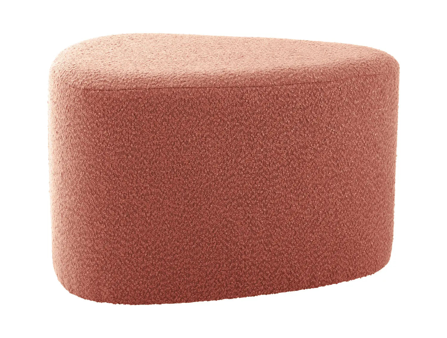 Pouf Ada organic large bouclé faded pink