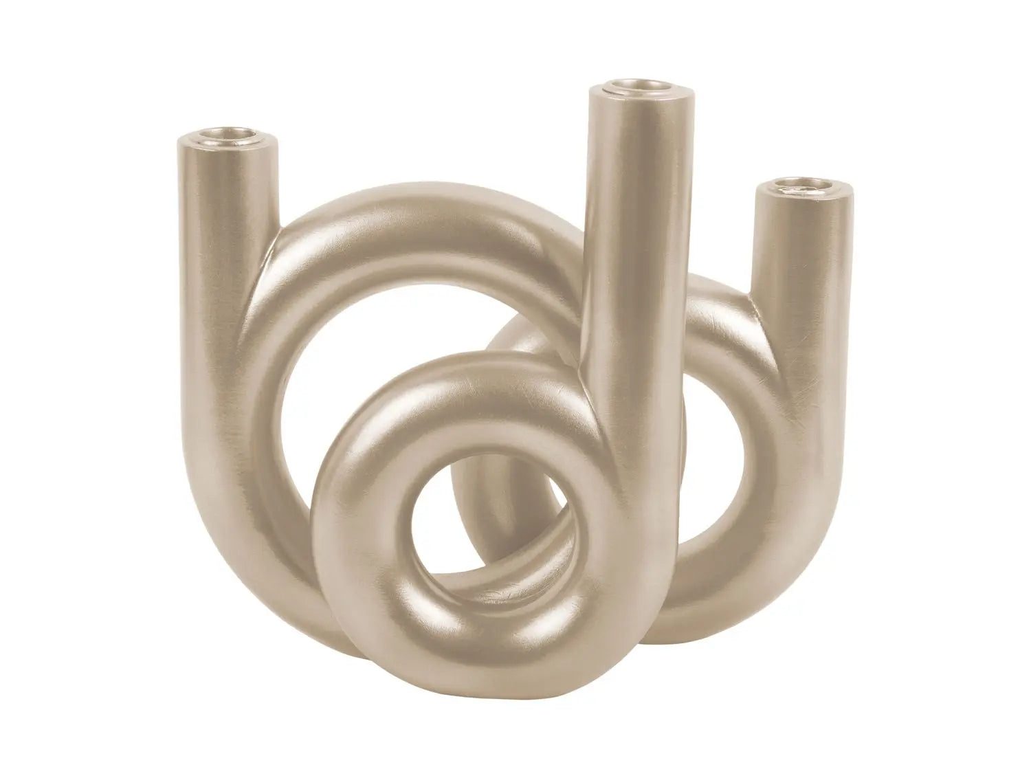 Candle holder Rings medium metallic gold