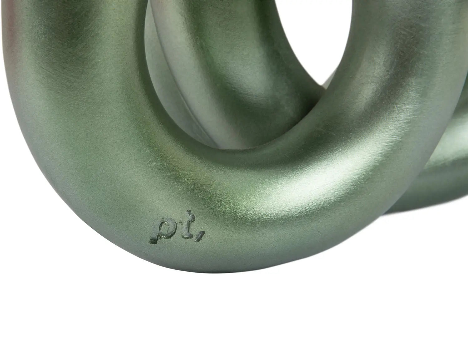 Candle holder Rings medium metallic jungle green