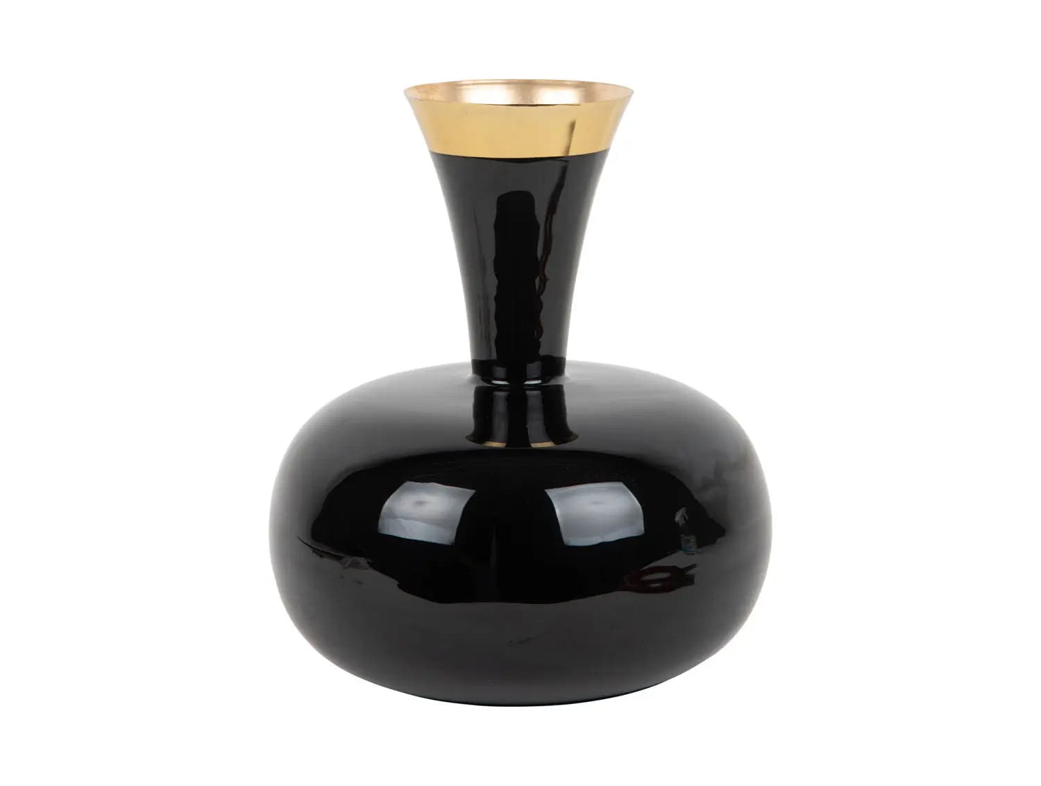 Vase Yara large enamel black