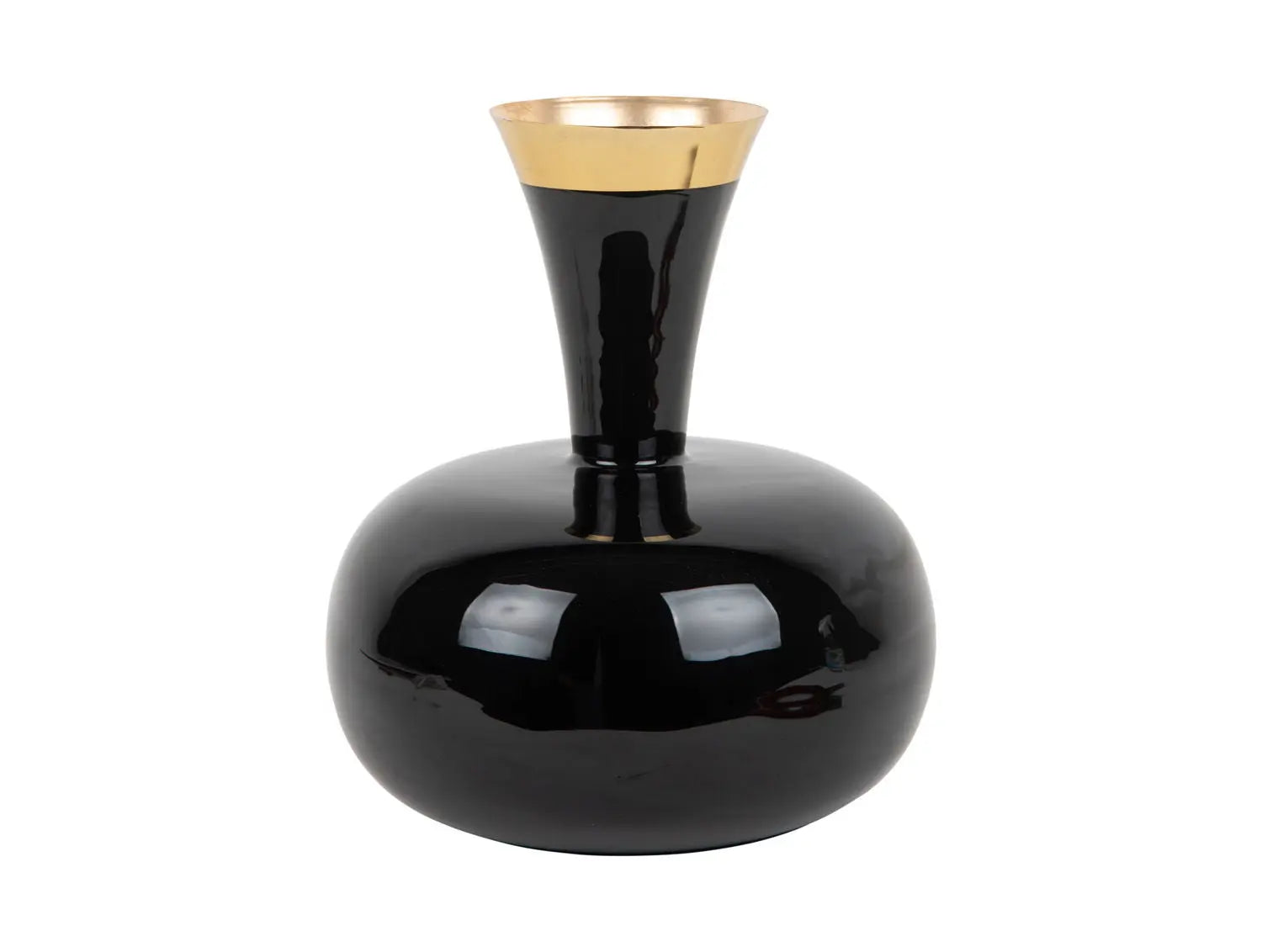 Vase Yara large enamel black