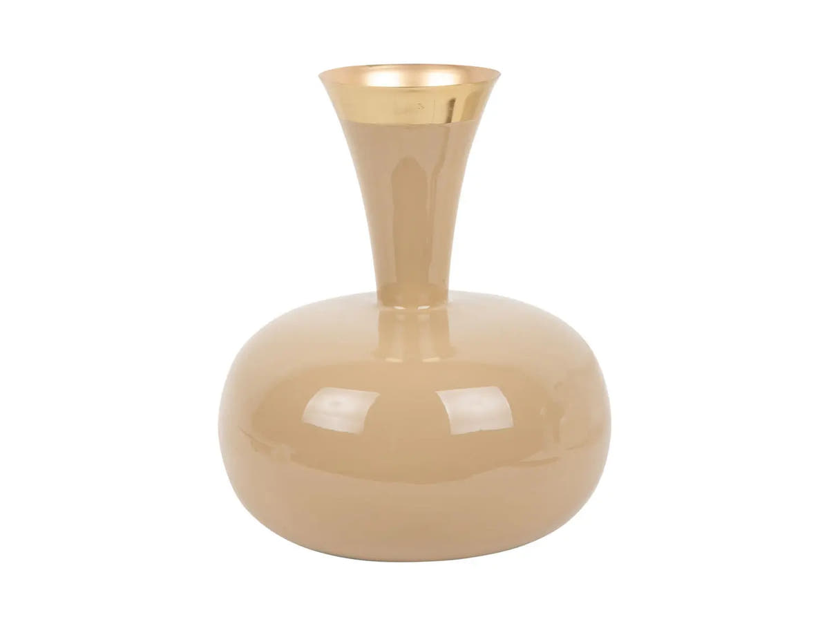 Vase Yara large enamel soft brown