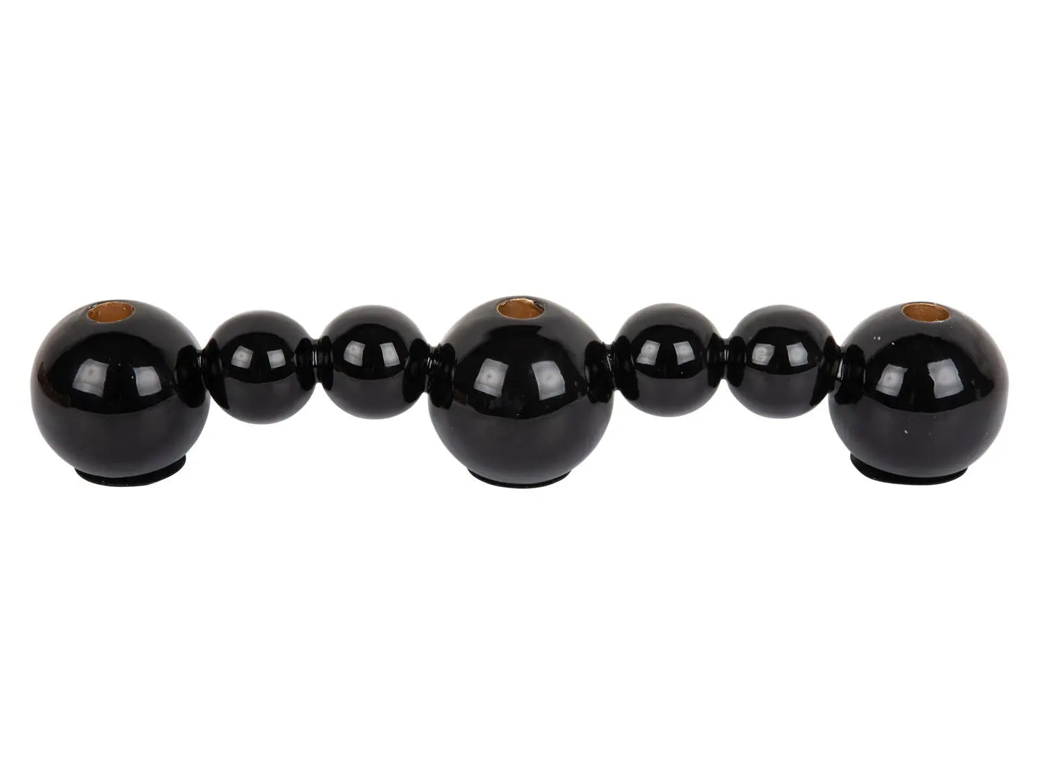 Candle holder Bubbles straight enamel black