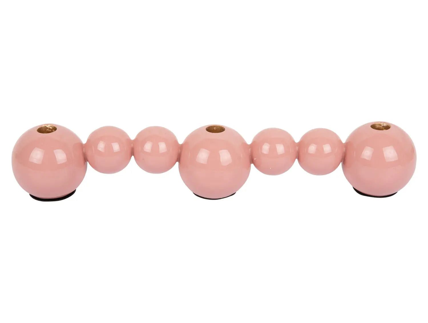 Candle holder Bubbles straight enamel flamingo pink