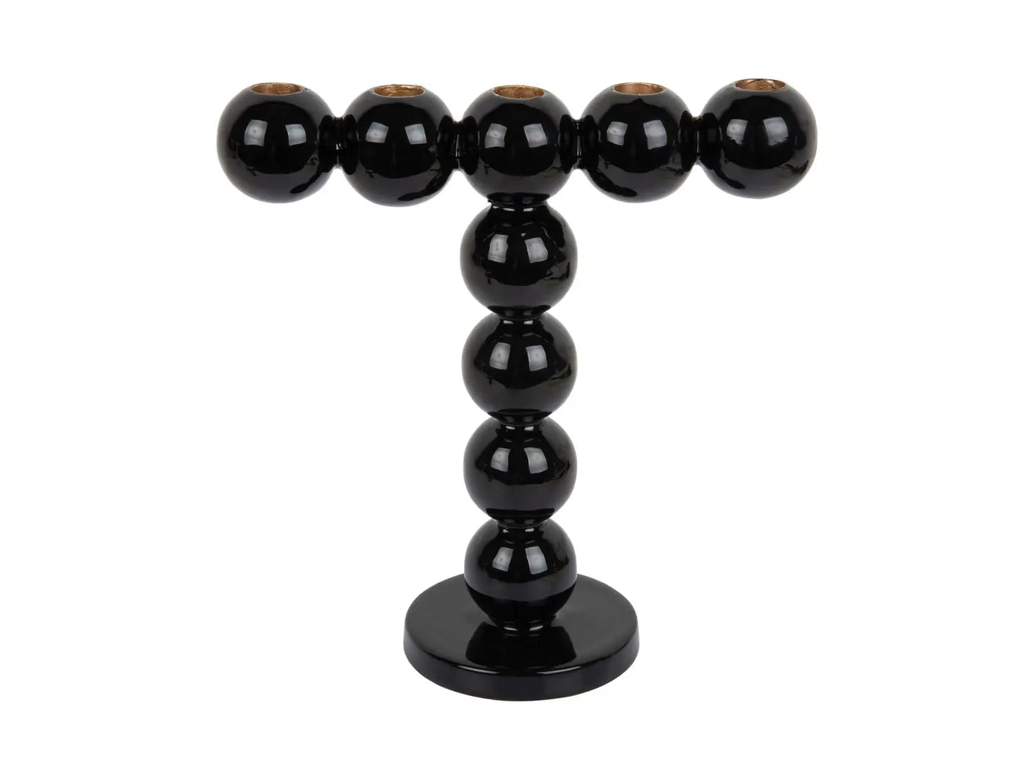 Candle holder Bubbles high enamel black