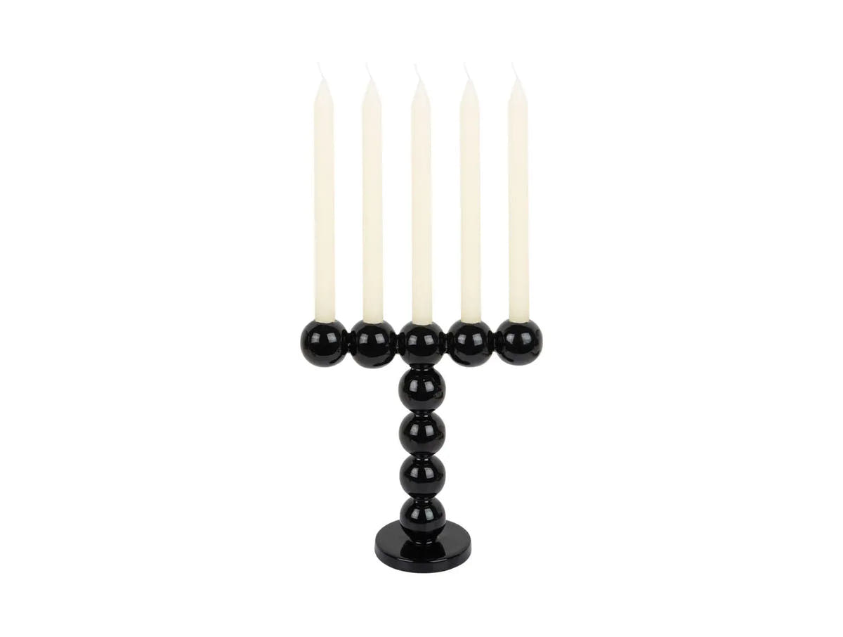 Candle holder Bubbles high enamel black