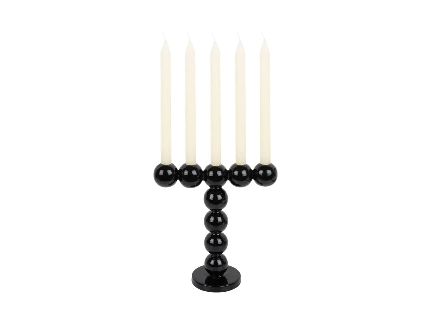 Candle holder Bubbles high enamel black