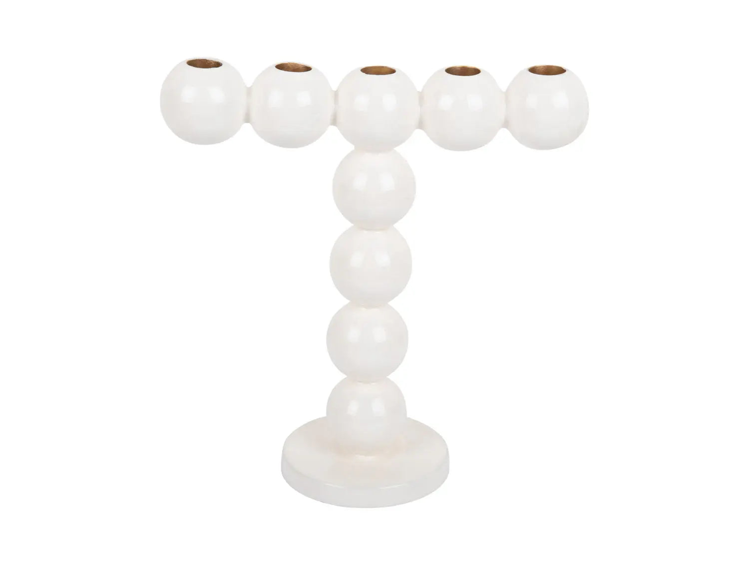 Candle holder Bubbles high enamel white