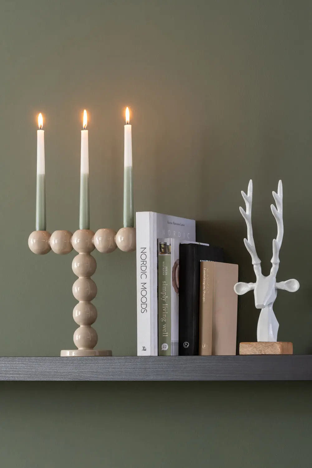 Candle holder Bubbles high enamel white