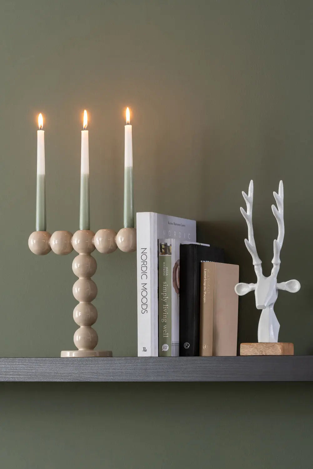 Candle holder Bubbles high enamel white