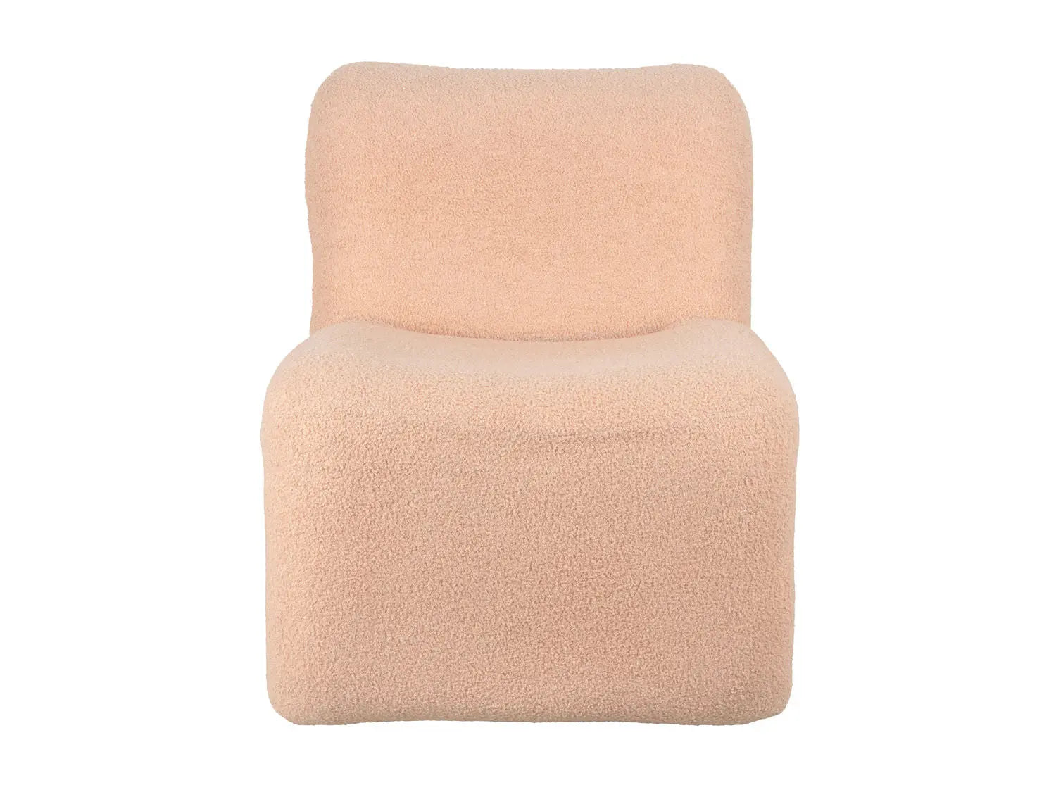 Chair Fuerza teddy curl sand brown - L 64 cm x H 44 cm x P 57