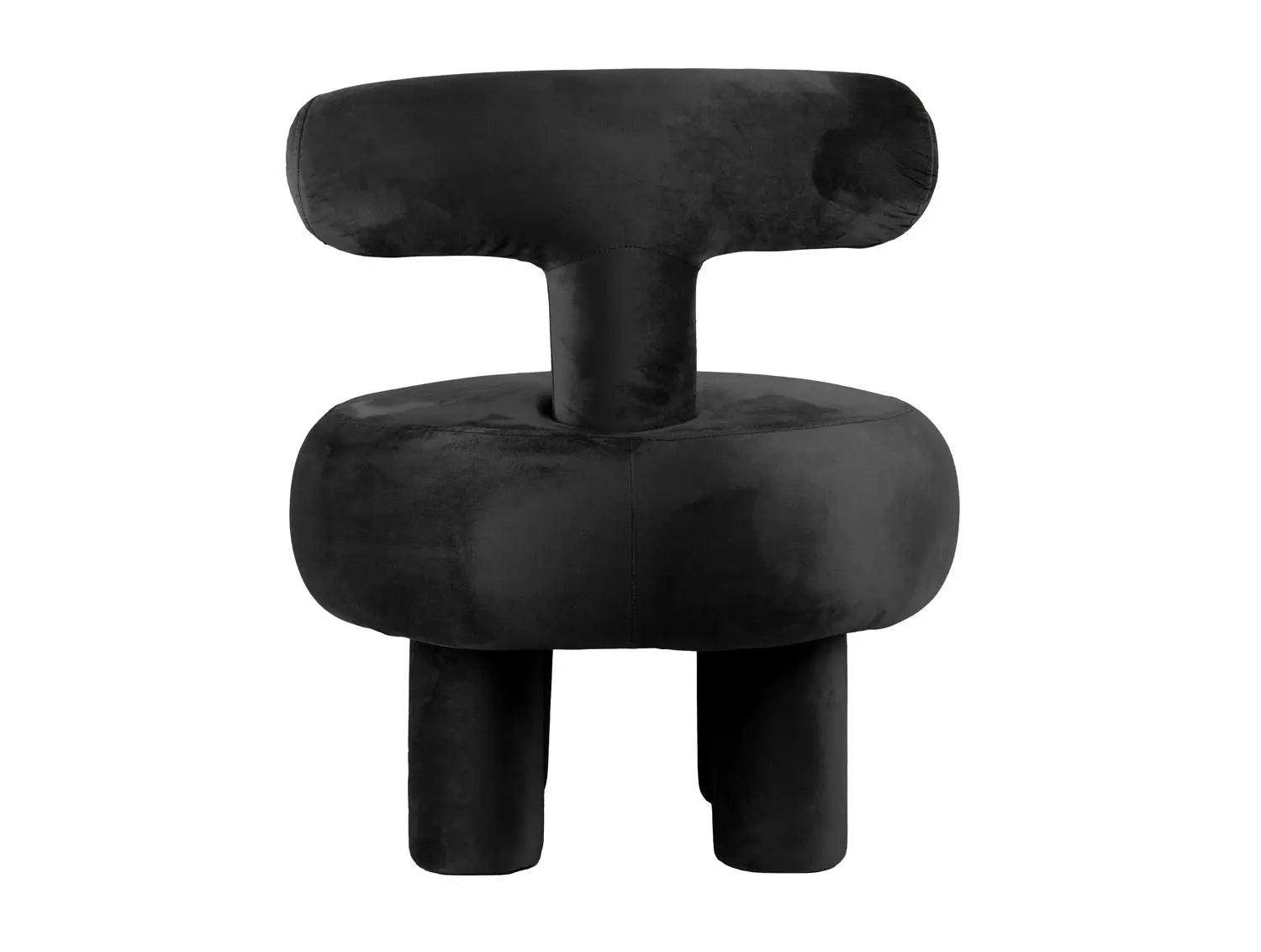Chair Abrazo velvet black -  L 58 cm x H 67 