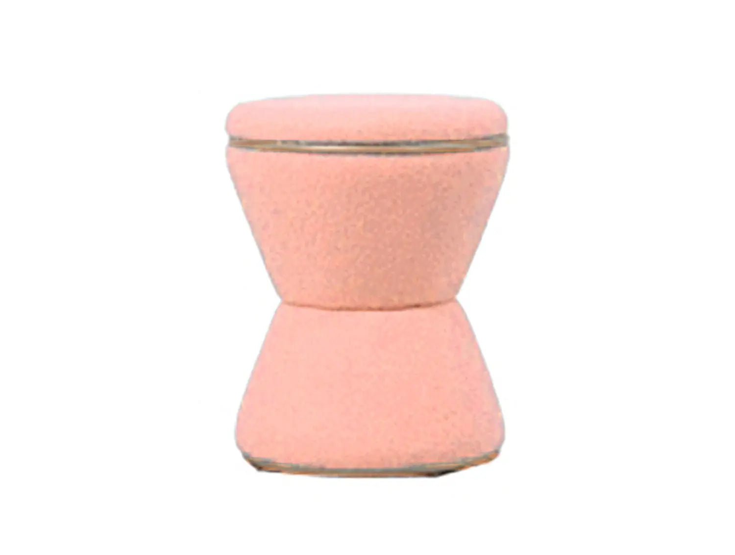 Pouf Gustar teddy curl soft pink -  L 39 cm x H 43 cm x P 39