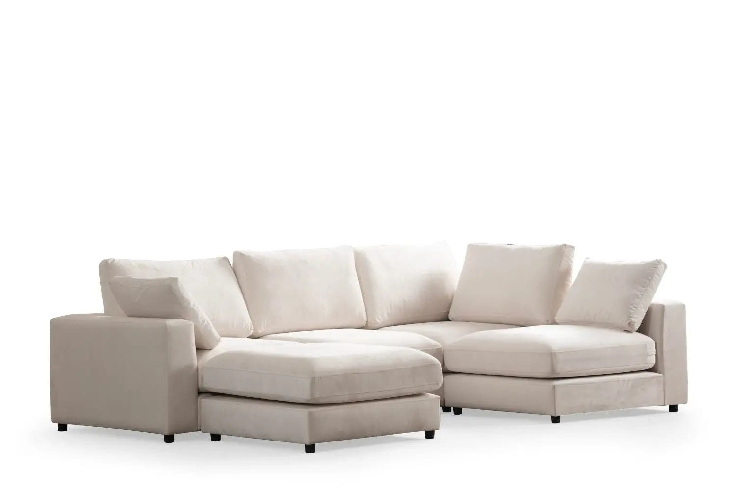 Canapé modulable Lunaris - 4+1 pouf