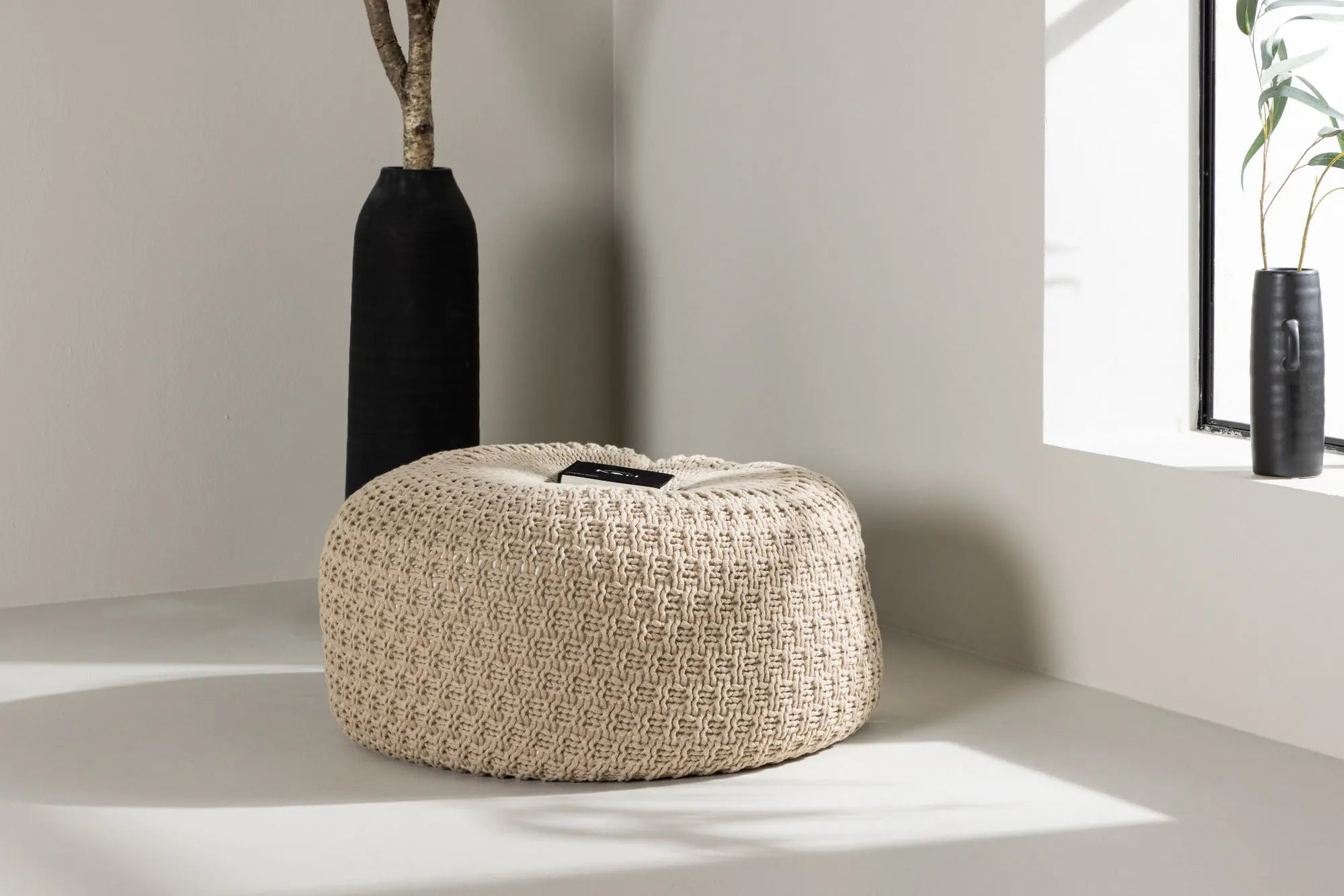 Pouf rond Sam - ø60 - Polyester