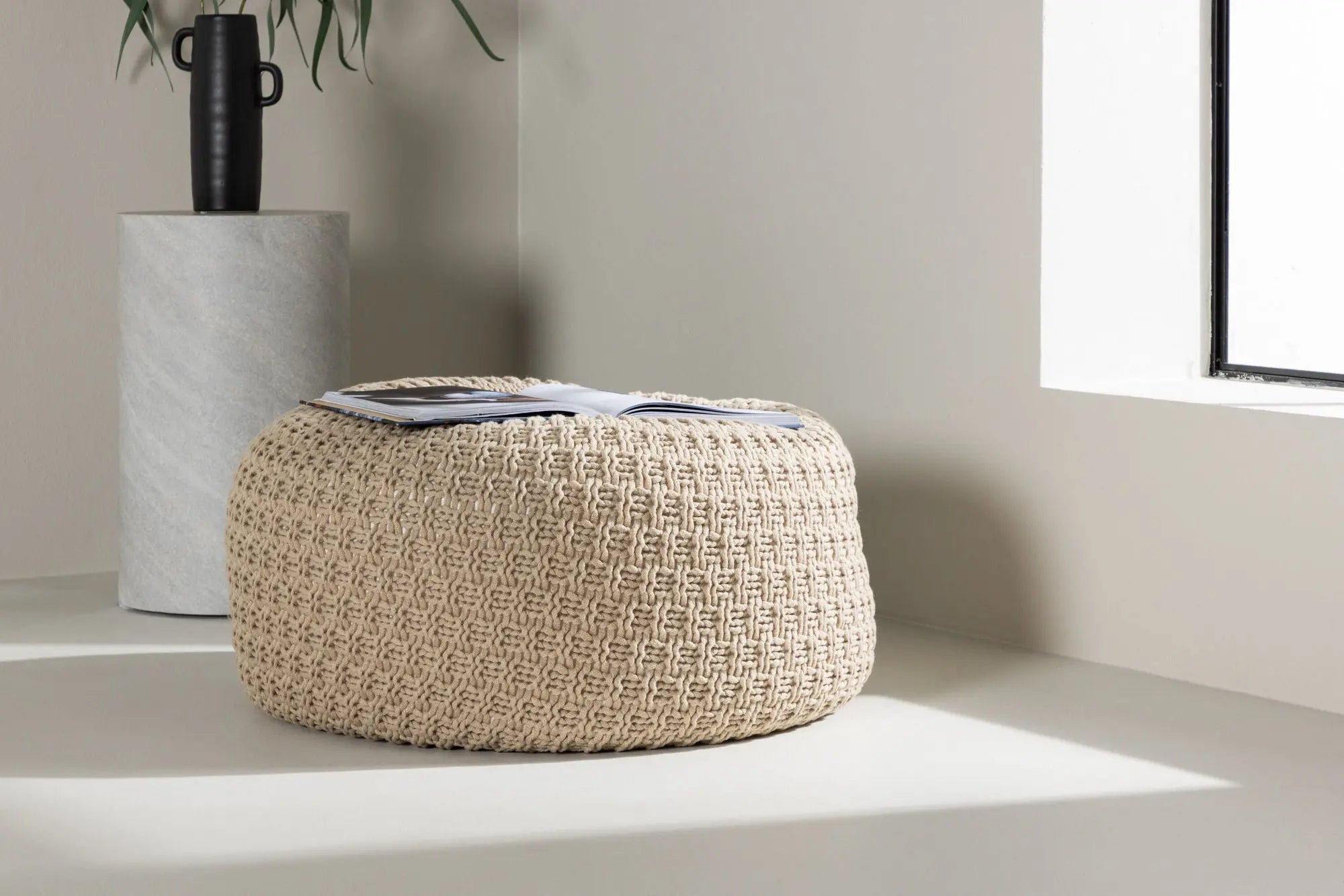 Pouf rond Sam - ø45 - Polyester