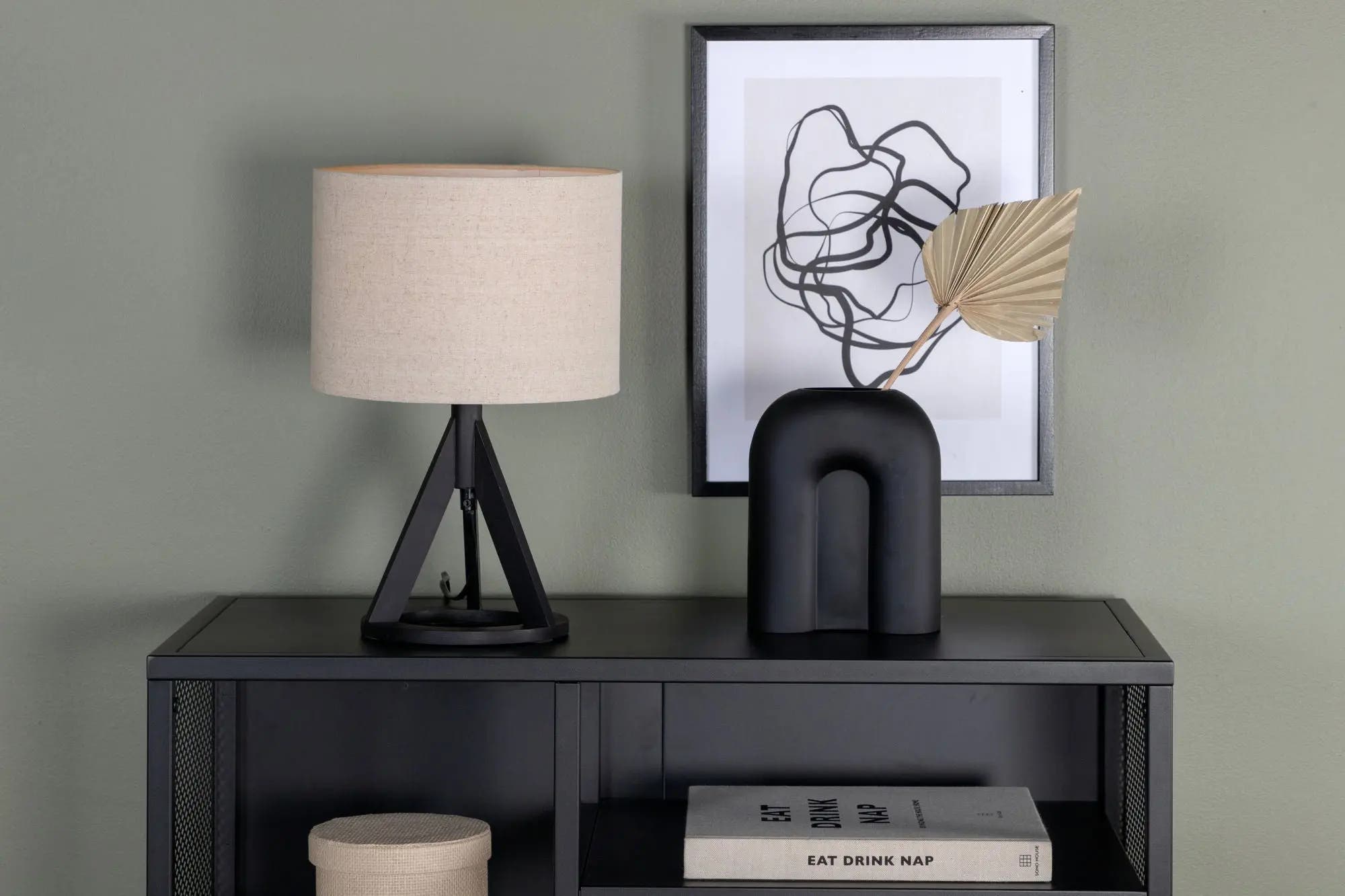 Lampe de table Kona - 50,5x25x18 - Polyester Lin