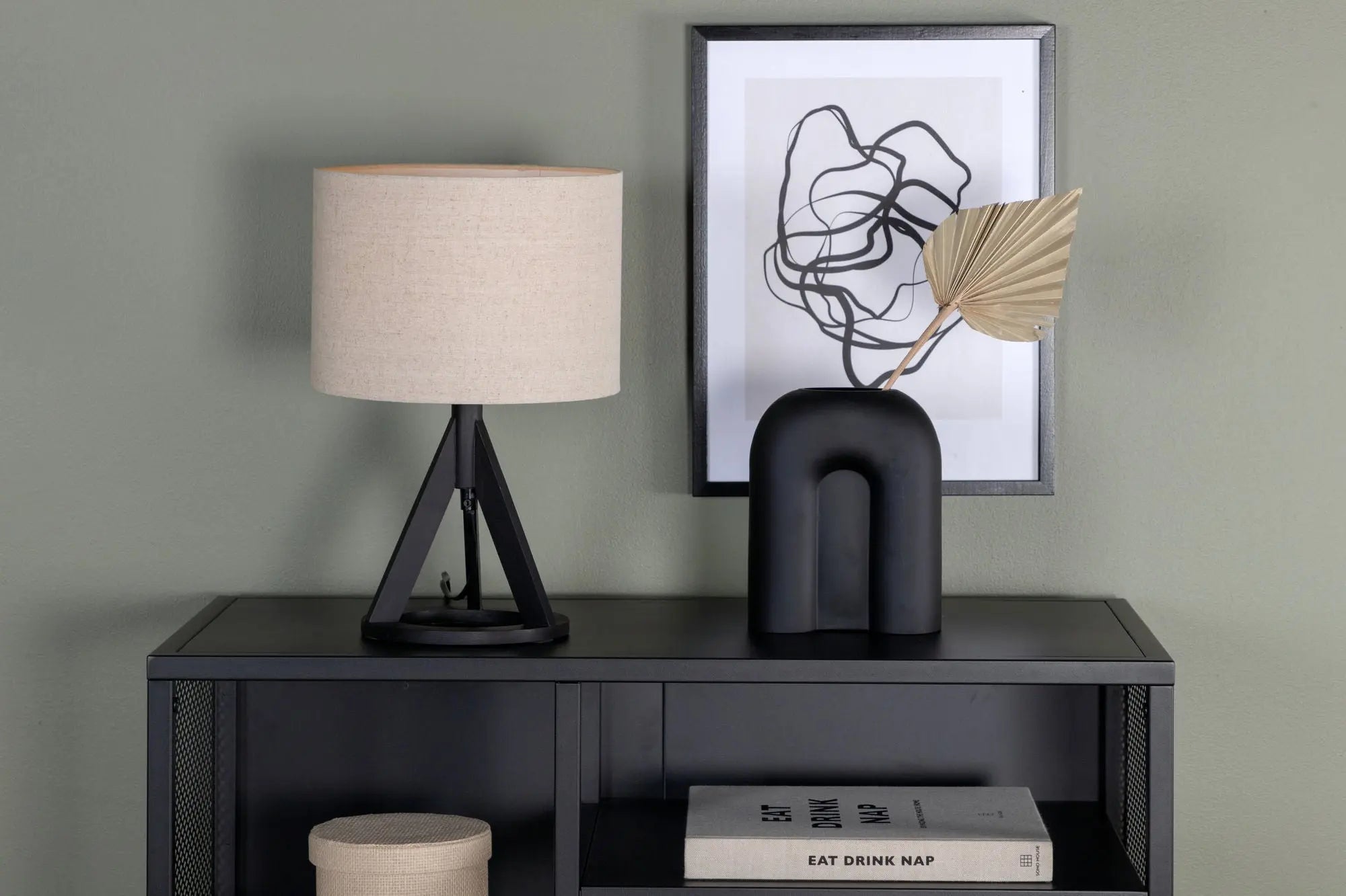 Lampe de table Kona - 50,5x25x18 - Polyester Lin