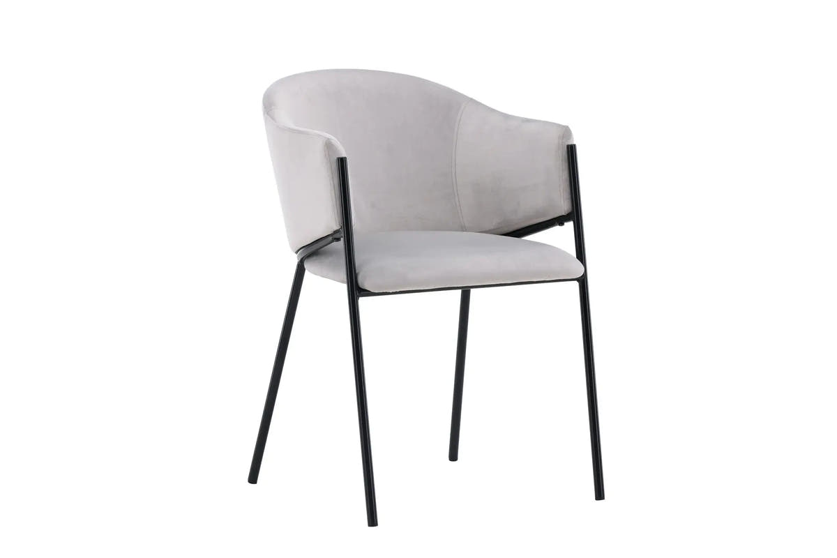 Lot de 2 chaises de salle à manger Evelina - 62 x 54 x 80 - Acier
