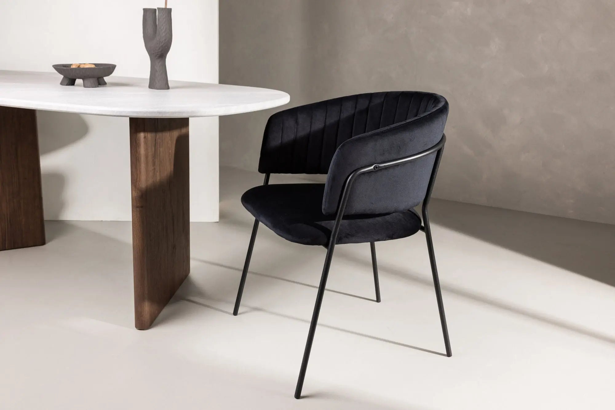 Lot de 2 chaises de salle à manger Selma - 58 x 54 x 82 - Acier