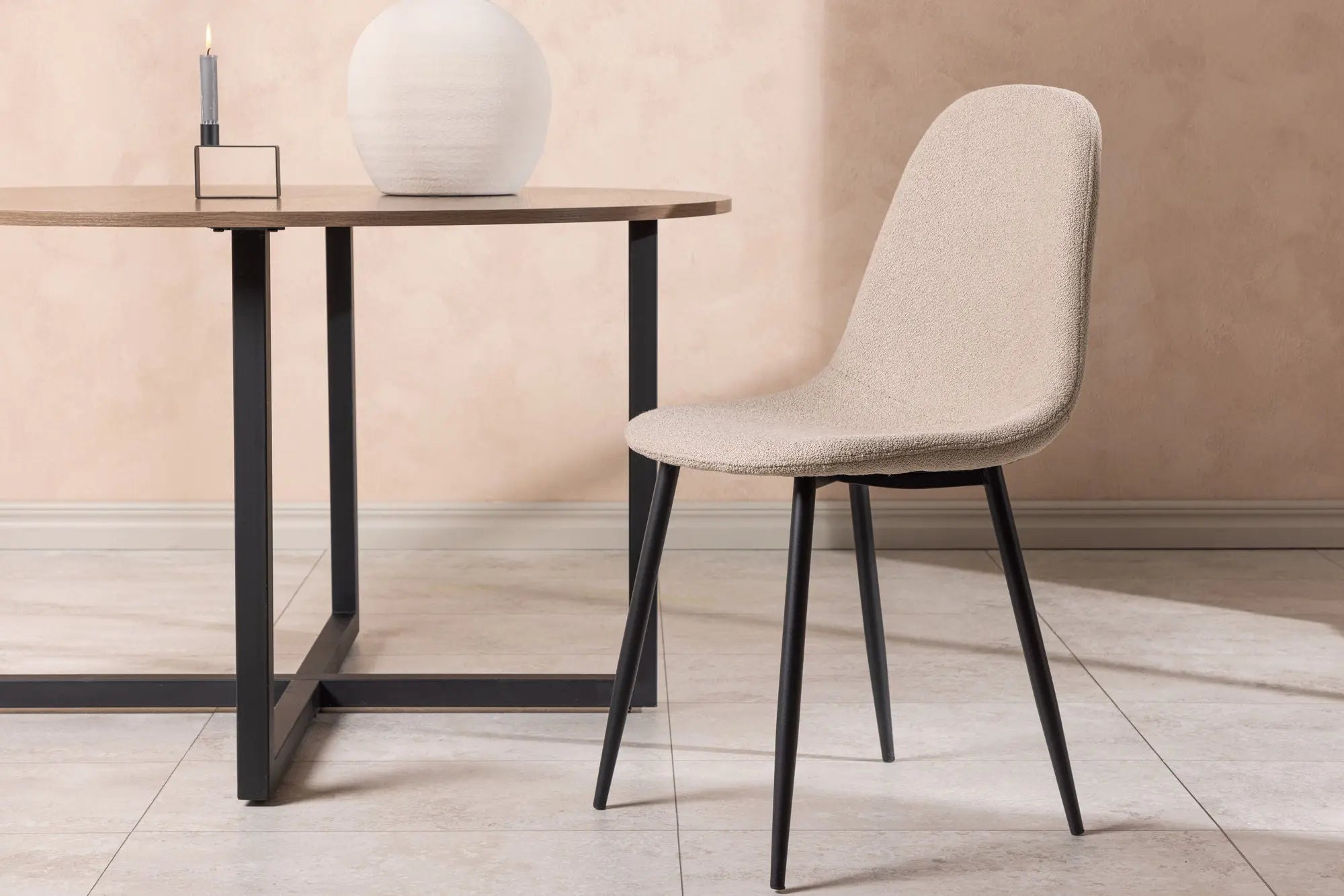 Lot de 2 chaises de salle à manger Polar - 53 x 88 x 46 - Acier