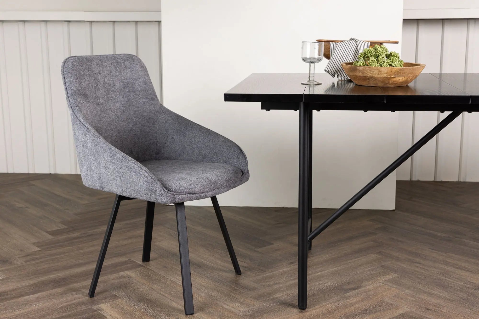 Lot de 2 chaises de salle à manger Rosie - 60 x 55 x 88 - Acier