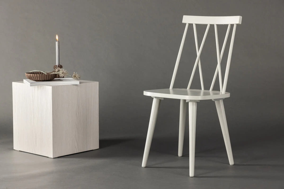 Lot de 2 chaises de salle à manger Mariette - 50 x 43 x 88 - Hévéas