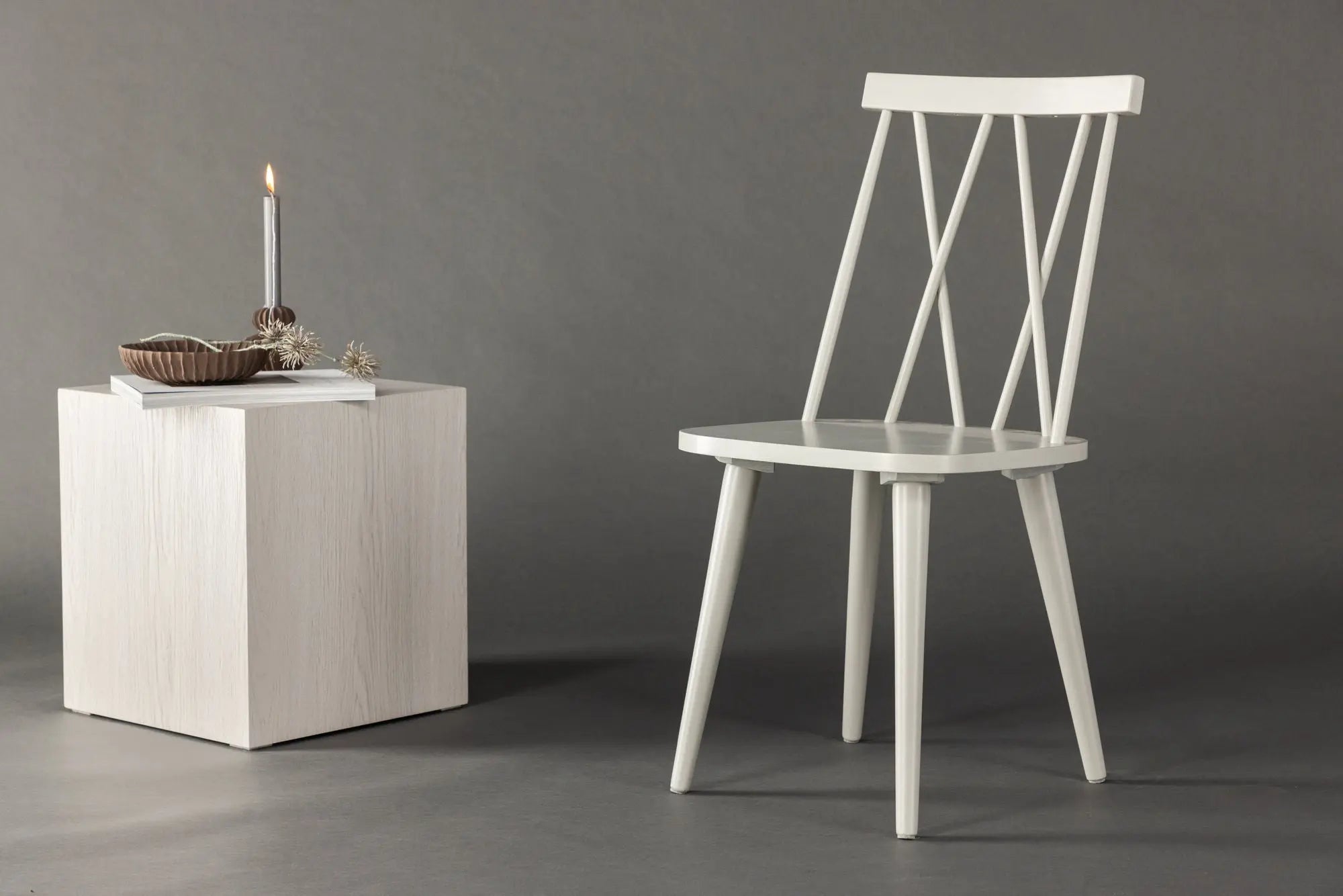 Lot de 2 chaises de salle à manger Mariette - 50 x 43 x 88 - Hévéas