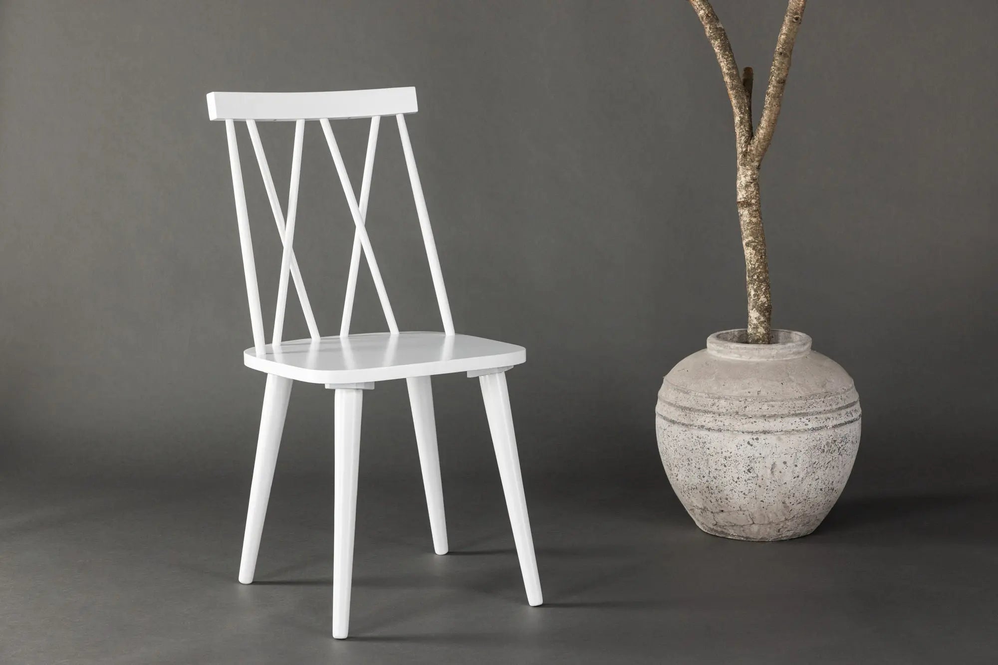 Lot de 2 chaises de salle à manger Mariette - 50 x 43 x 88 - Hévéas