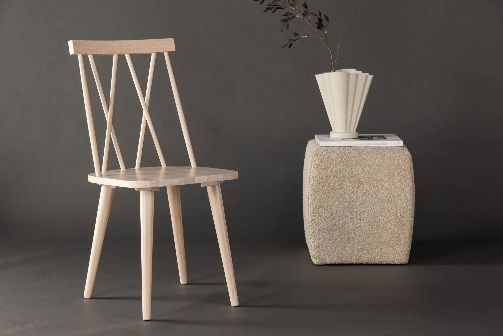 Lot de 2 chaises de salle à manger Mariette - 50 x 43 x 88 - Hévéas