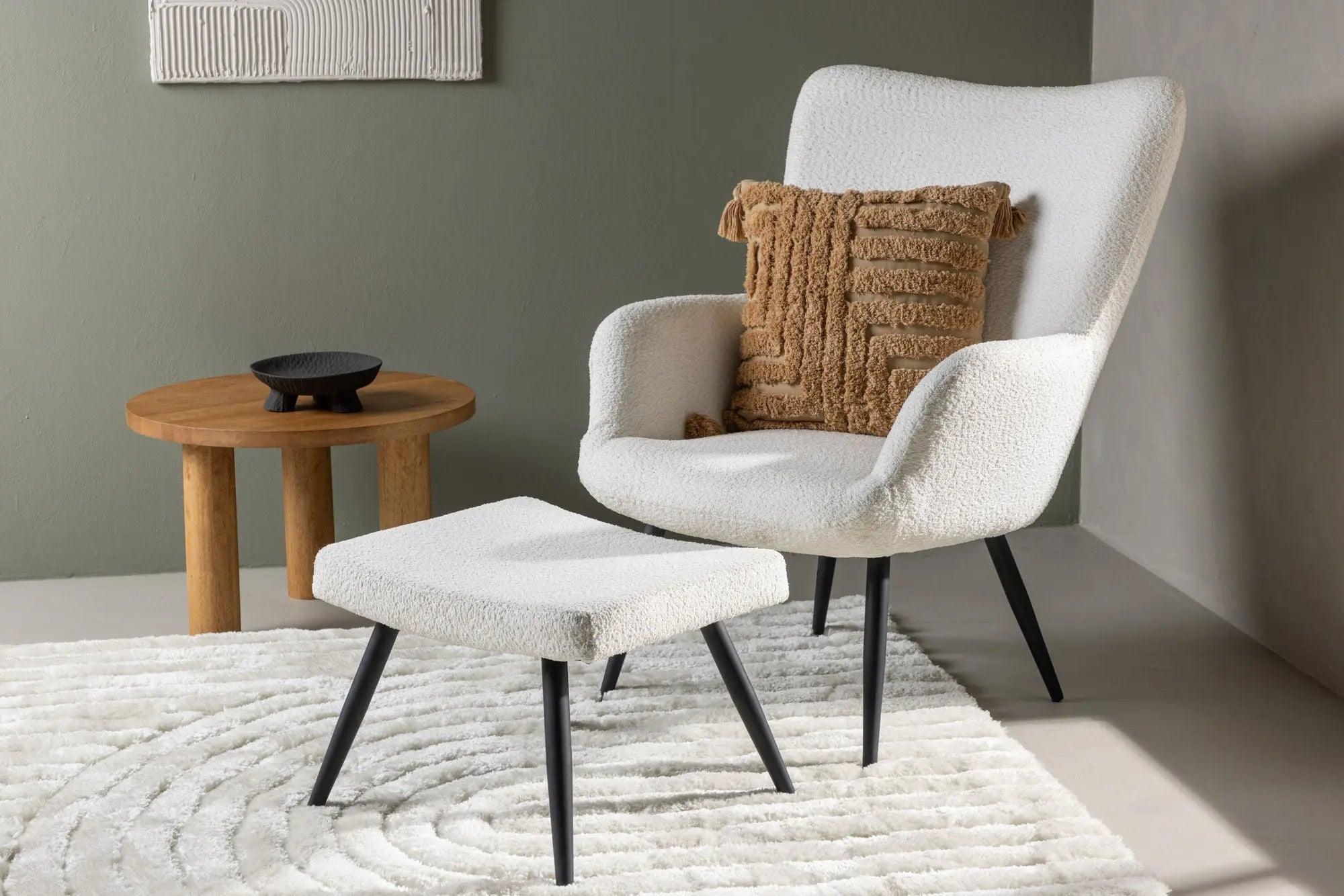 Fauteuil Como avec pouf  Loome