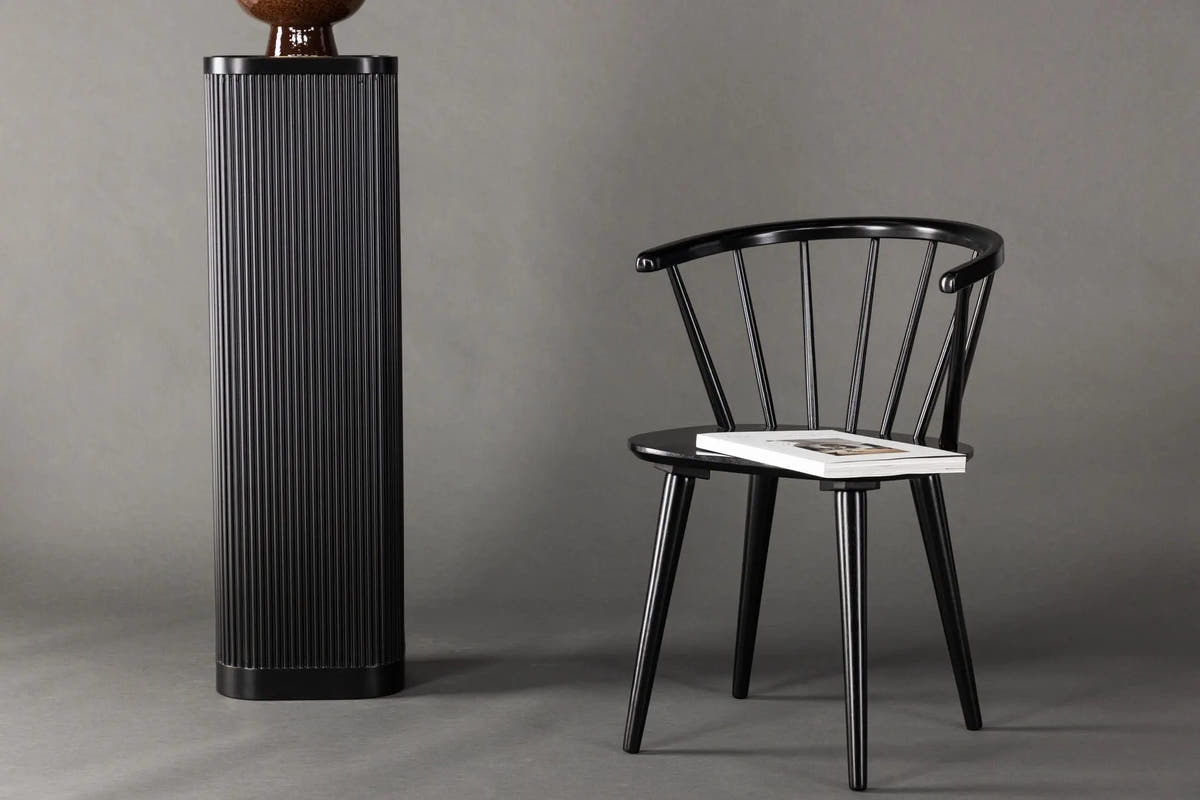Lot de 2 chaises de salle à manger Bobby - 53x55x76 - Hévéas