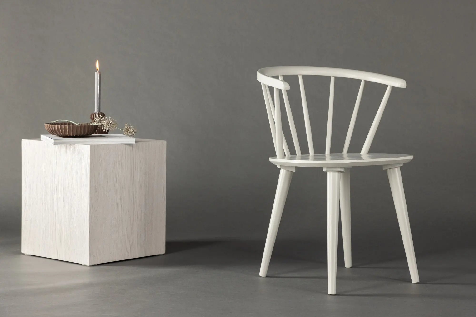 Lot de 2 chaises de salle à manger Bobby - 53x55x76 - Hévéas