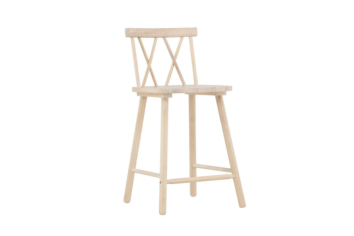 Lot de 2 tabourets de bar Mollöström - 44 x 43 x 90 - Hévéas