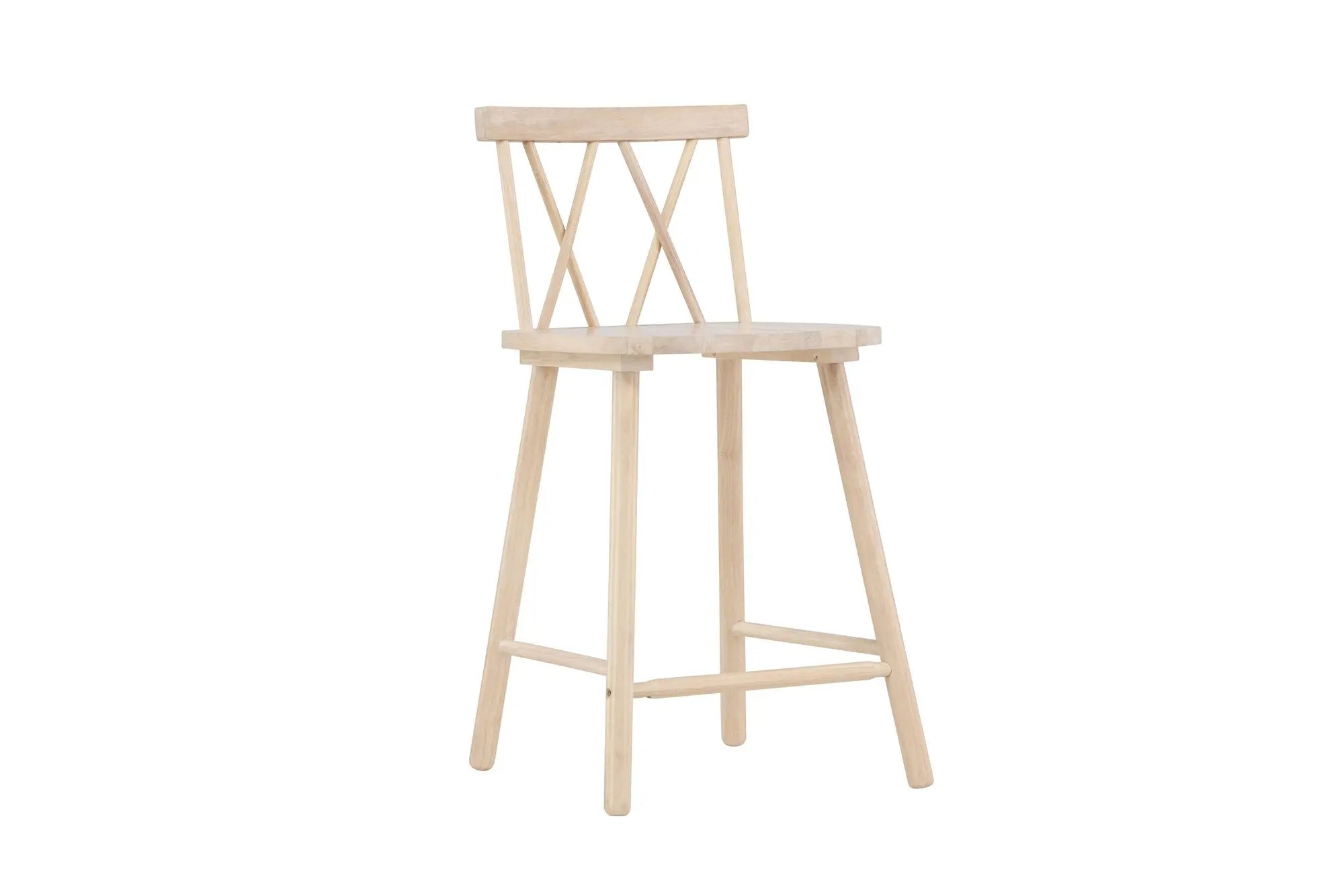 Lot de 2 tabourets de bar Mollöström - 44 x 43 x 90 - Hévéas