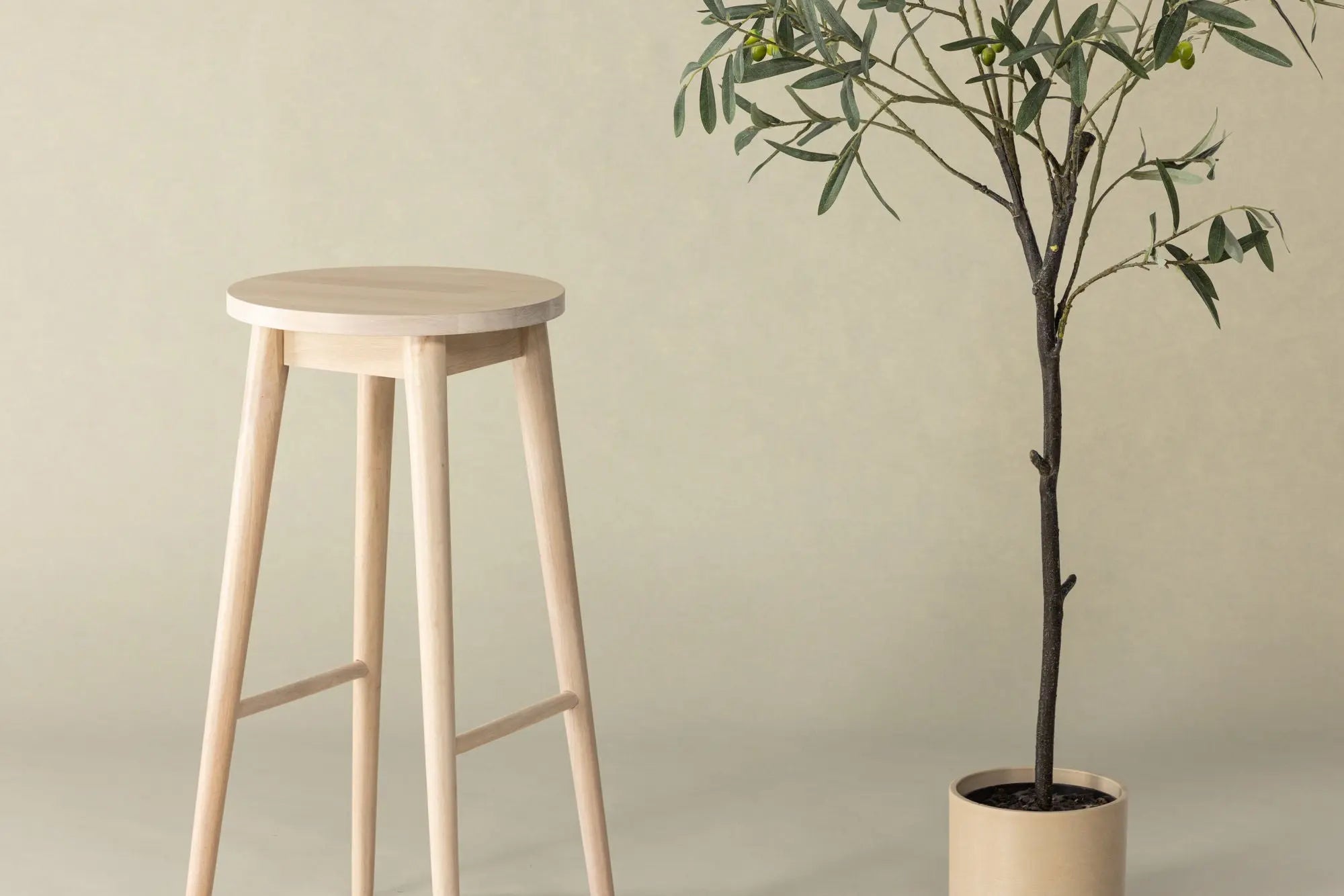 Lot de 2 tabourets de bar Mollösand - 36 x 36 x 75 - Hévéas