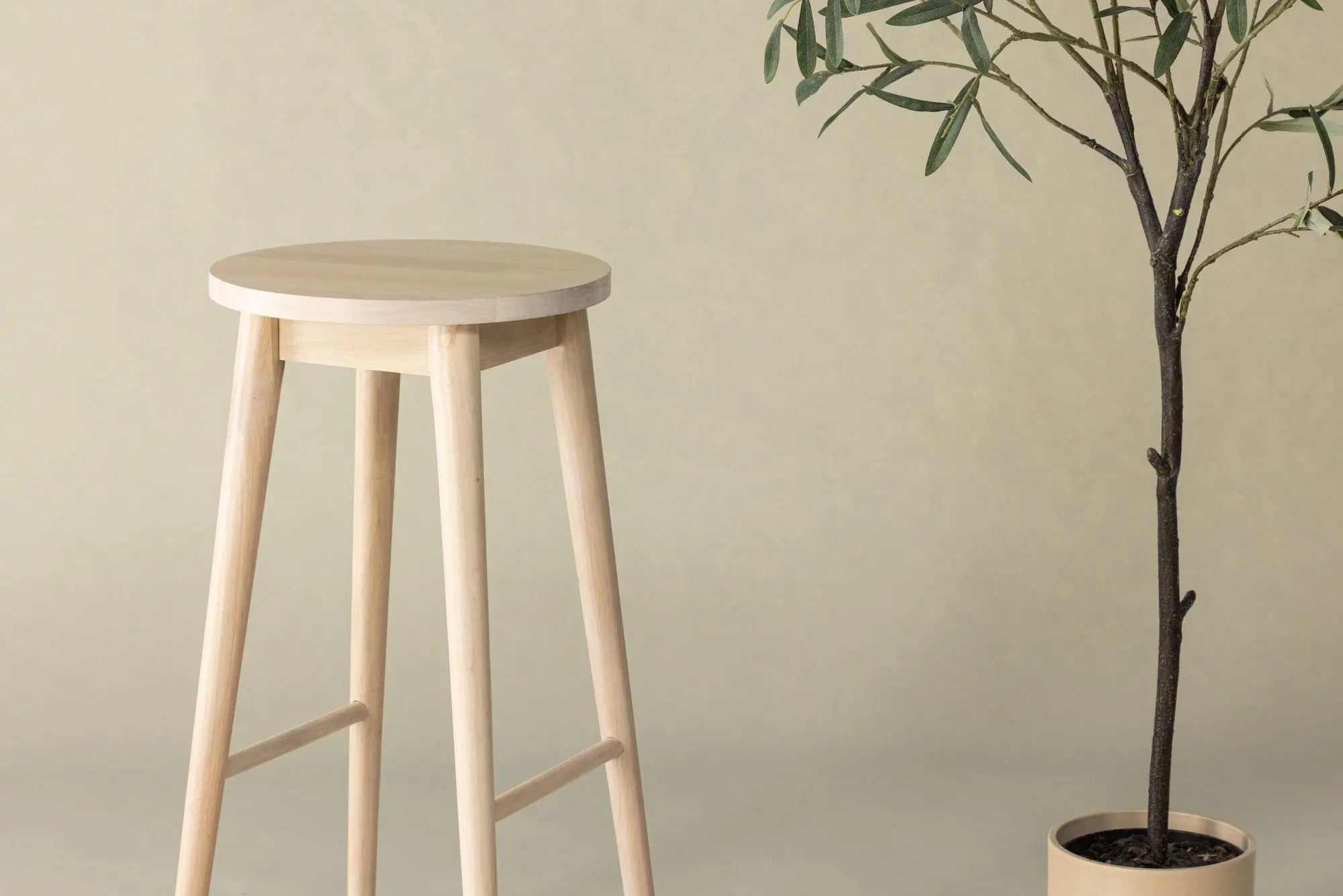 Lot de 2 tabourets de bar Mollösand - 36 x 36 x 75 - Hévéas