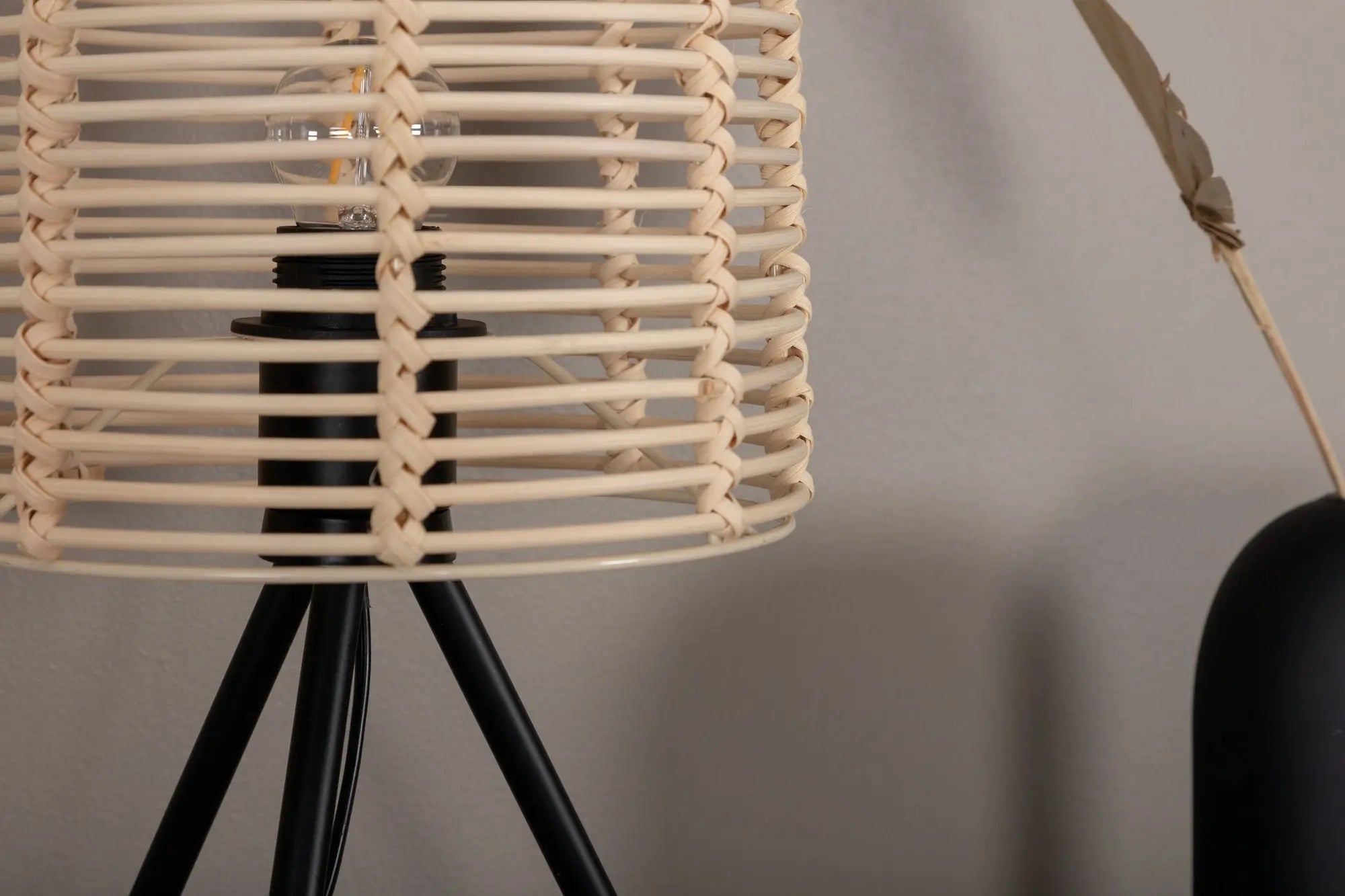 Lampe de table Fence - 40 x 20 x 20 - Rotin