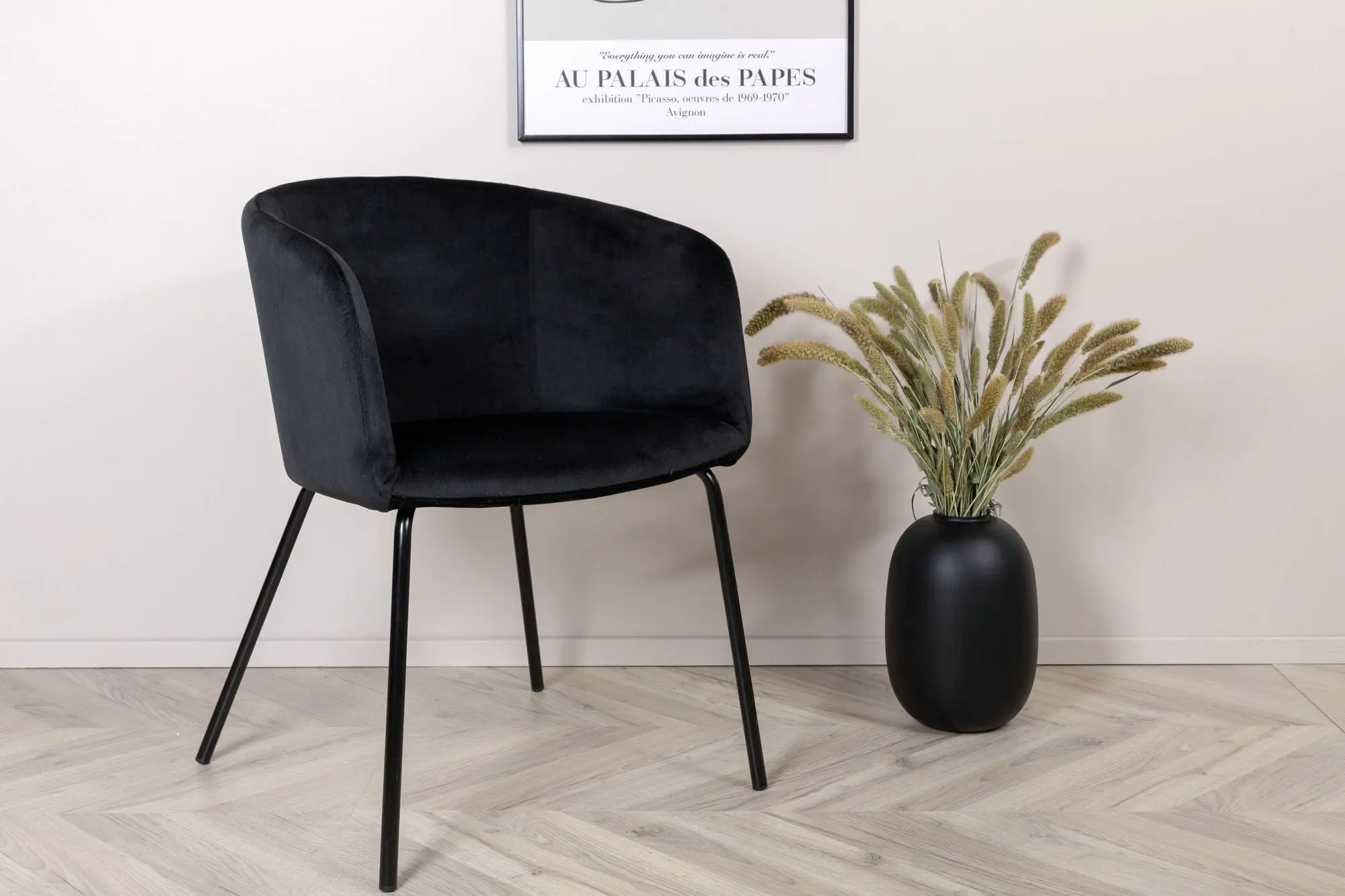 Chaise Berit - 55 x 78 x 55 - Polyester Velvet