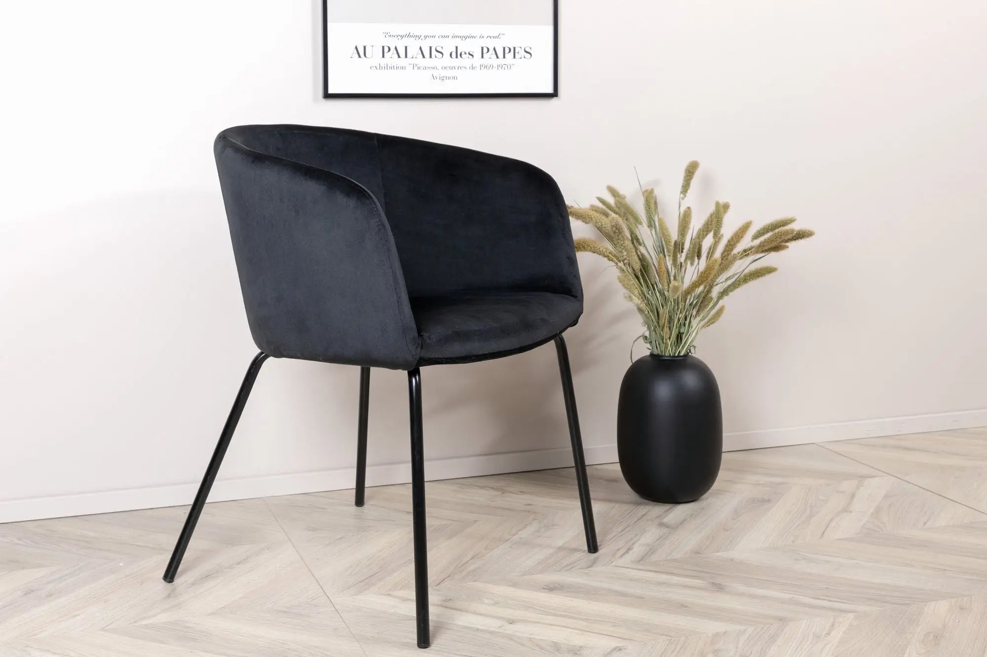 Chaise Berit - 55 x 78 x 55 - Polyester Velvet