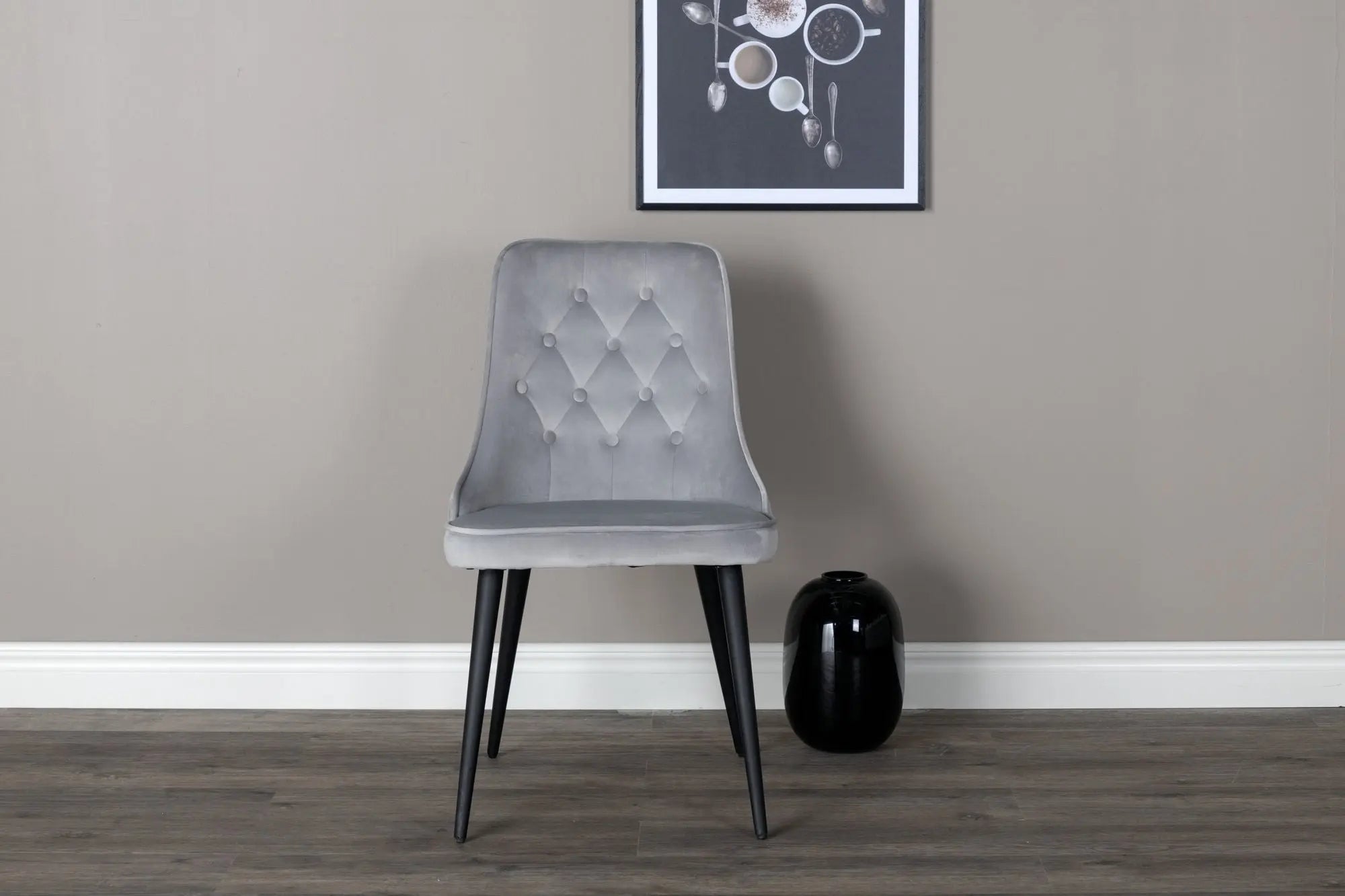 Lot de 2 chaises de salle à manger Velvet Deluxe - 66 x 50 x 88,5 - Polyester Velvet