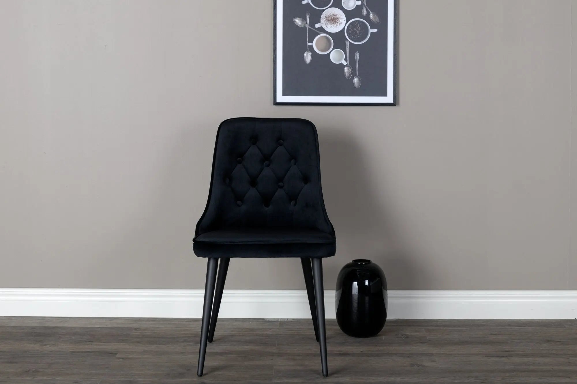 Lot de 2 chaises de salle à manger Velvet Deluxe - 66 x 50 x 88,5 - Polyester Velvet