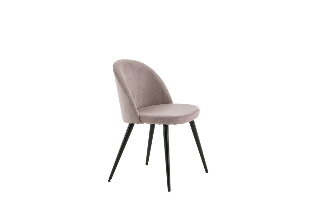 Lot de 2 chaises de salle à manger Velvet - 57 x 50 x 76,5 - Polyester velours côtelé