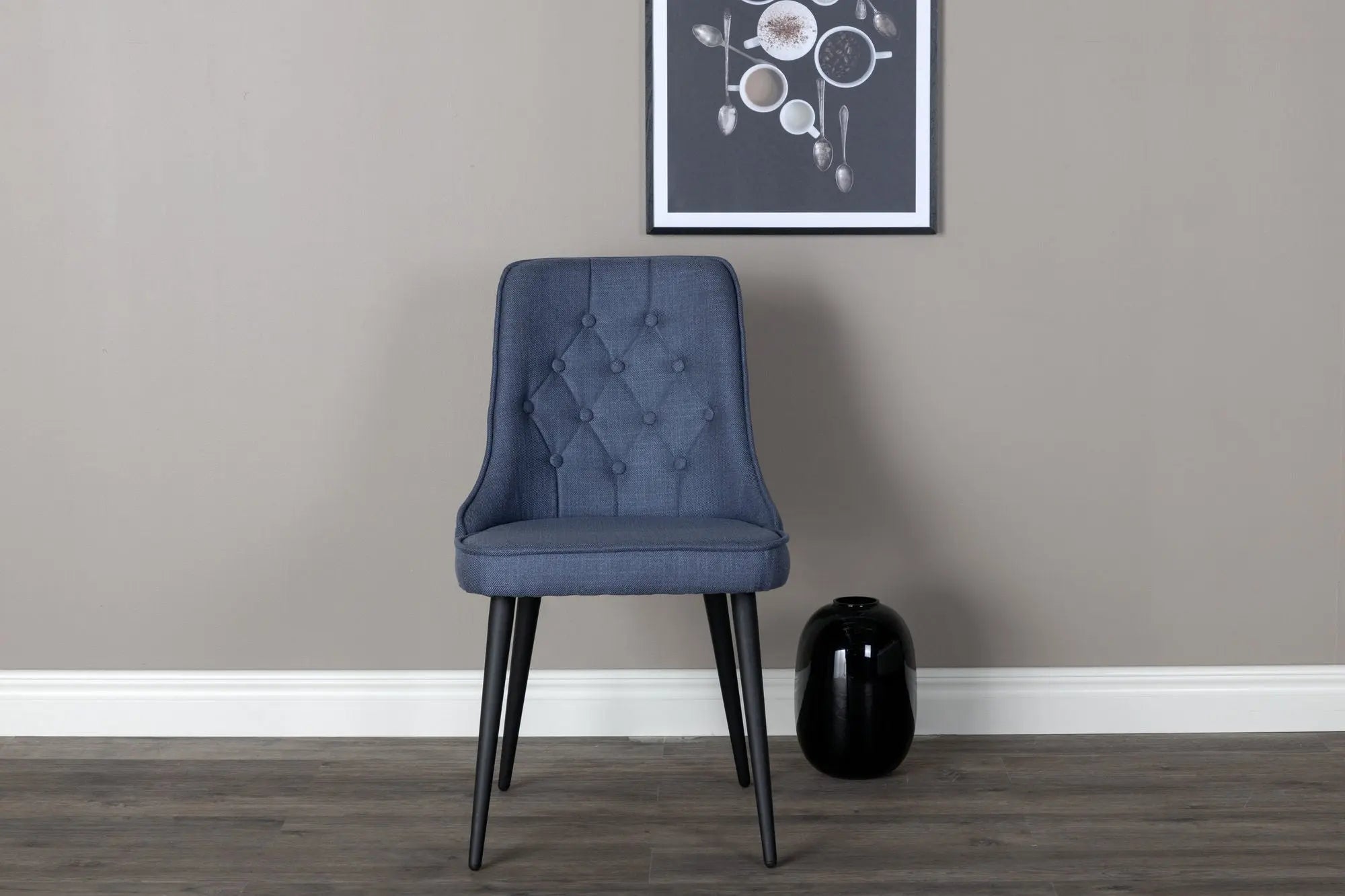 Lot de 2 chaises de salle à manger Velvet Deluxe - 66 x 50 x 88,5 - Polyester