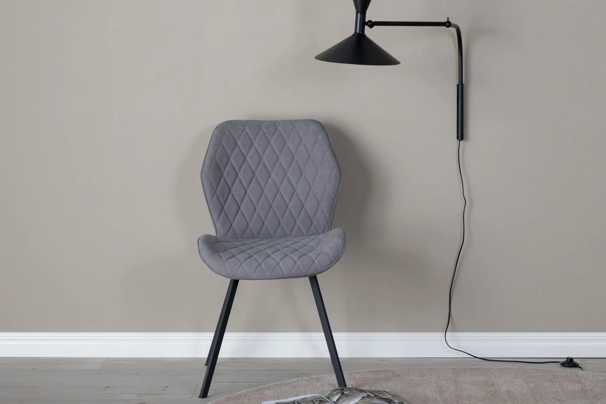 Lot de 2 chaises de salle à manger Gemma - 63 x 50 x 90 - Polyester