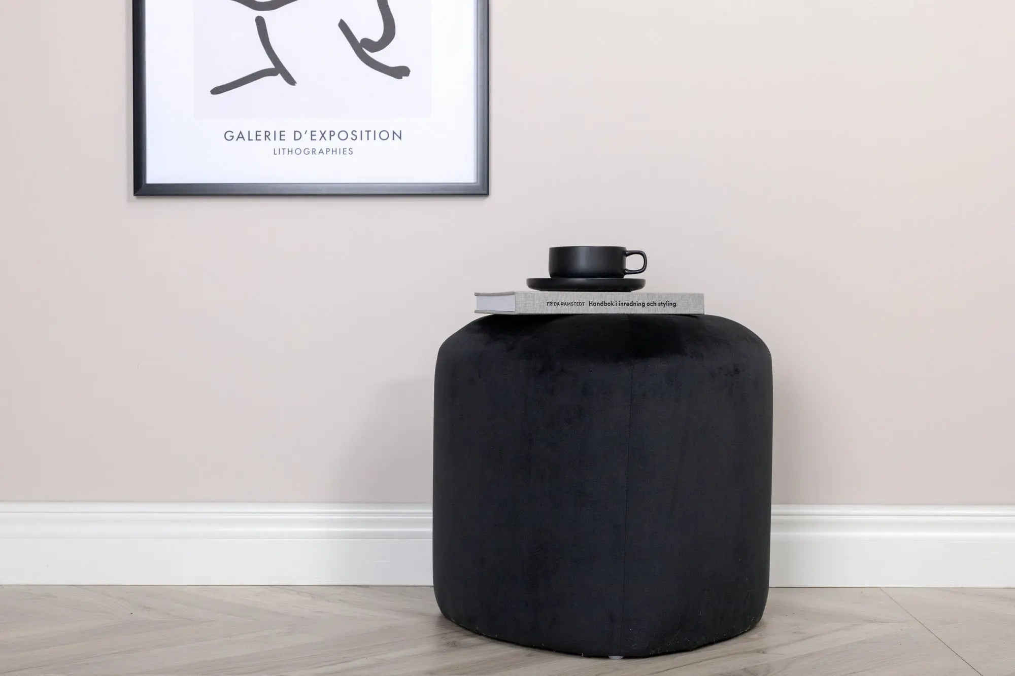 Pouf Peg - ø46 - Polyester Velvet