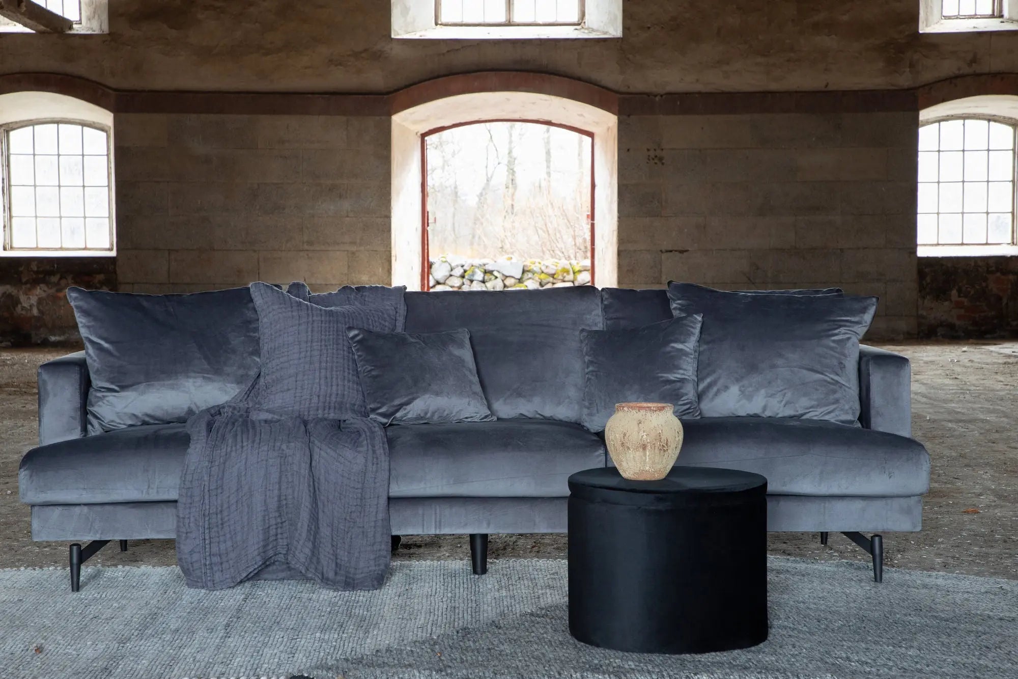 Canapé Sofia - 260 x 88 - Polyester Velvet