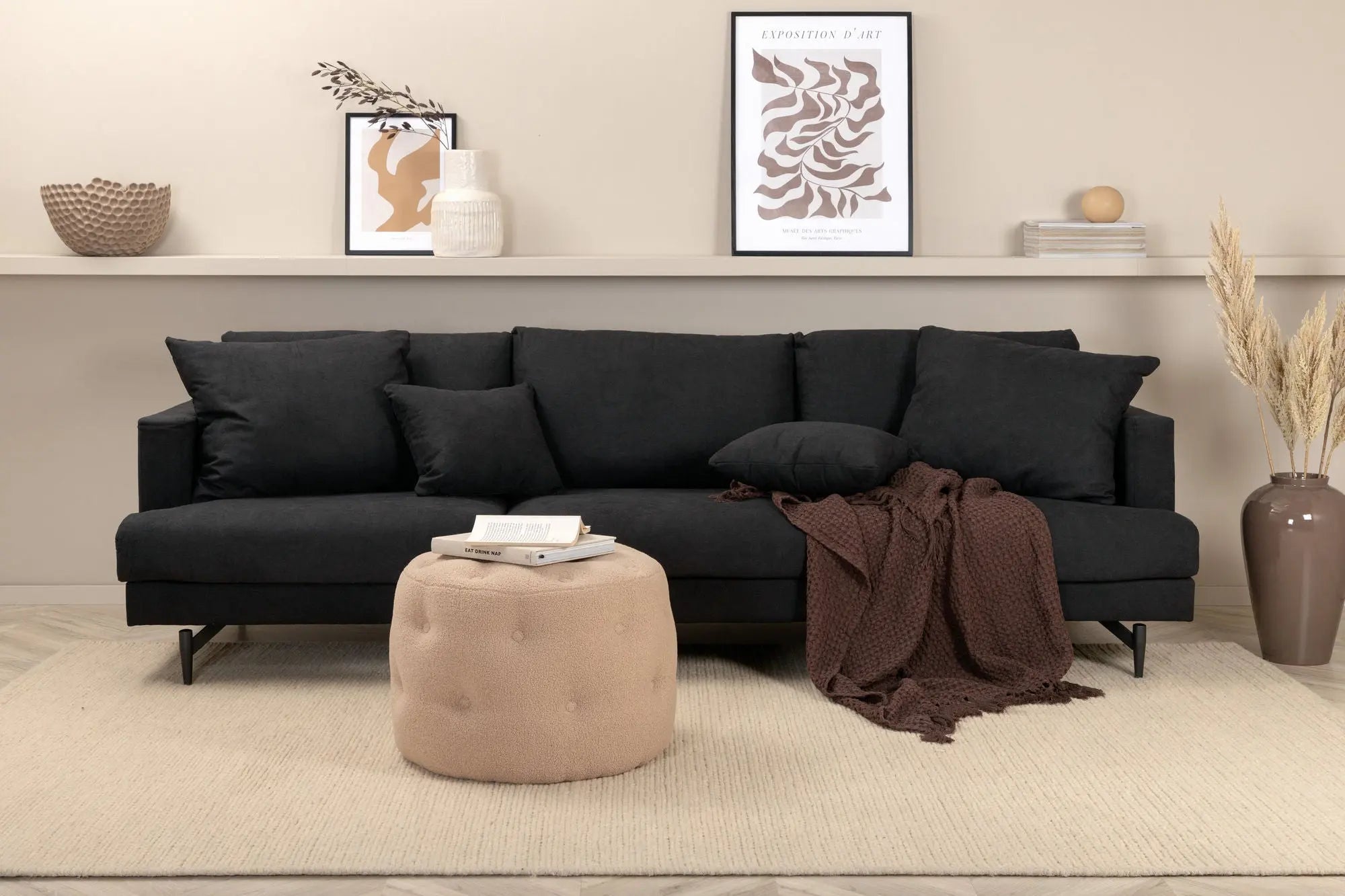 Canapé Sofia - 260 x 86 - Polyester