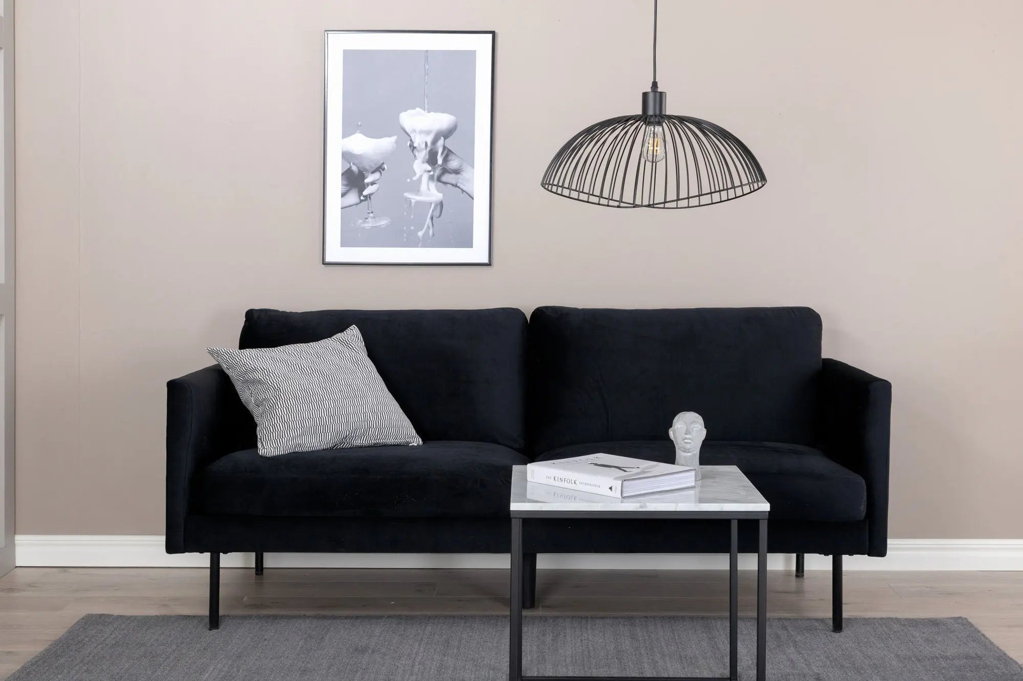 Canapé 2 places Zoom - 180 x 80 - Polyester Velvet