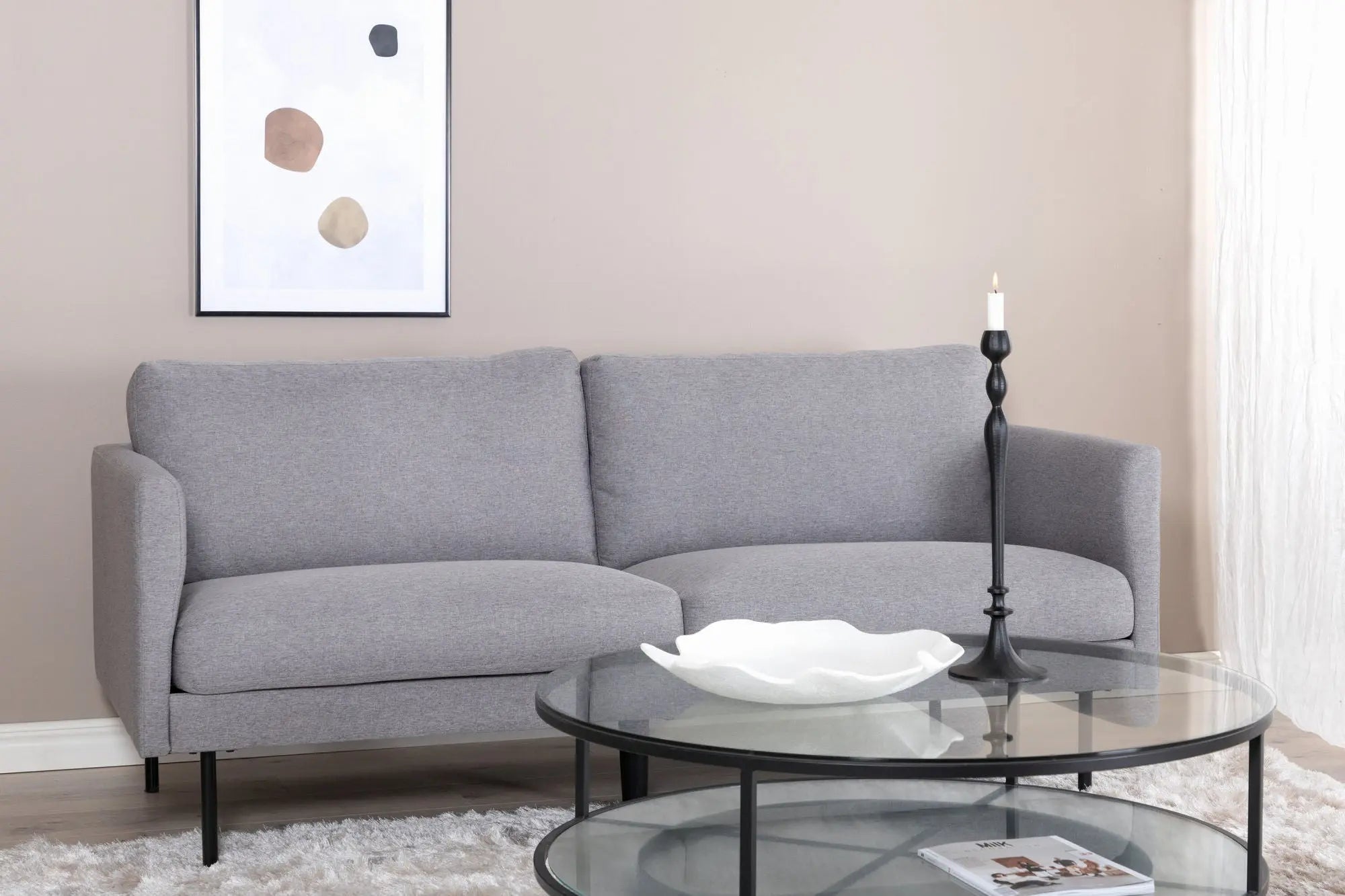 Canapé 2 places Zoom - 180 x 80 - Polyester